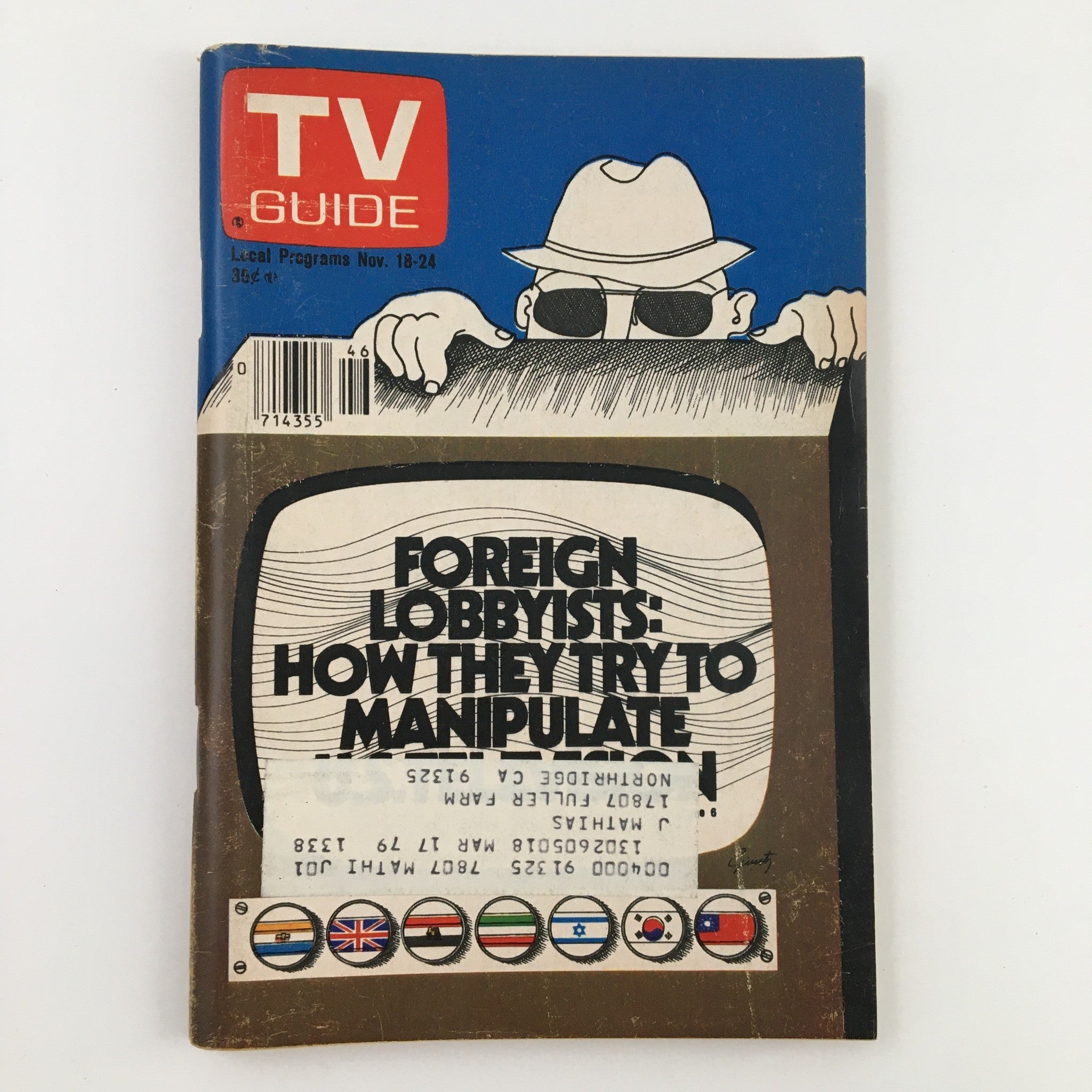 TV Guide Magazine November 18 1978 Foreign Lobbyists Try Manipulate L.A. Edition