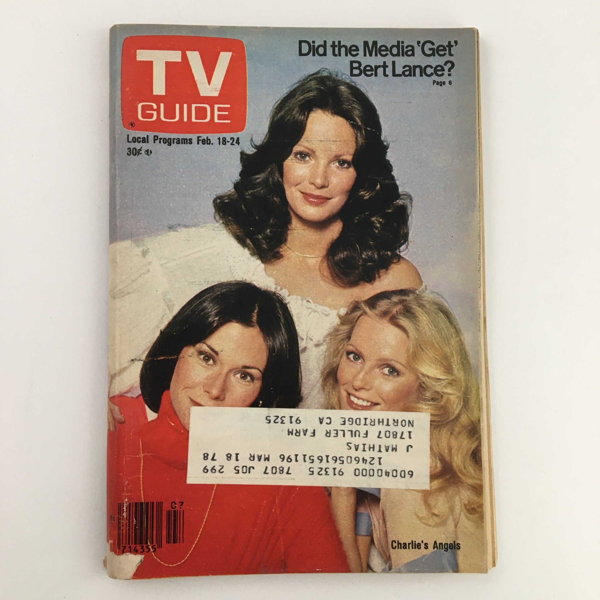 TV Guide Magazine February 18 1978 Cast Members of Charlie's Angels L.A. Edition