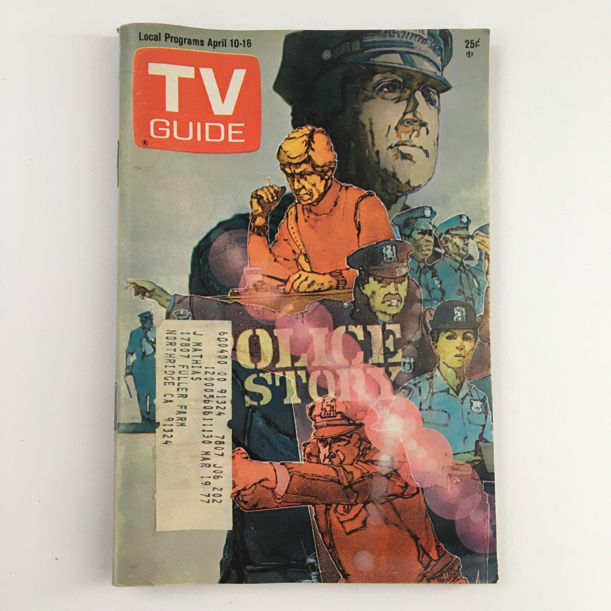 TV Guide Magazine April 10 1976 Police Story by Jim Sharpe L.A. Edition