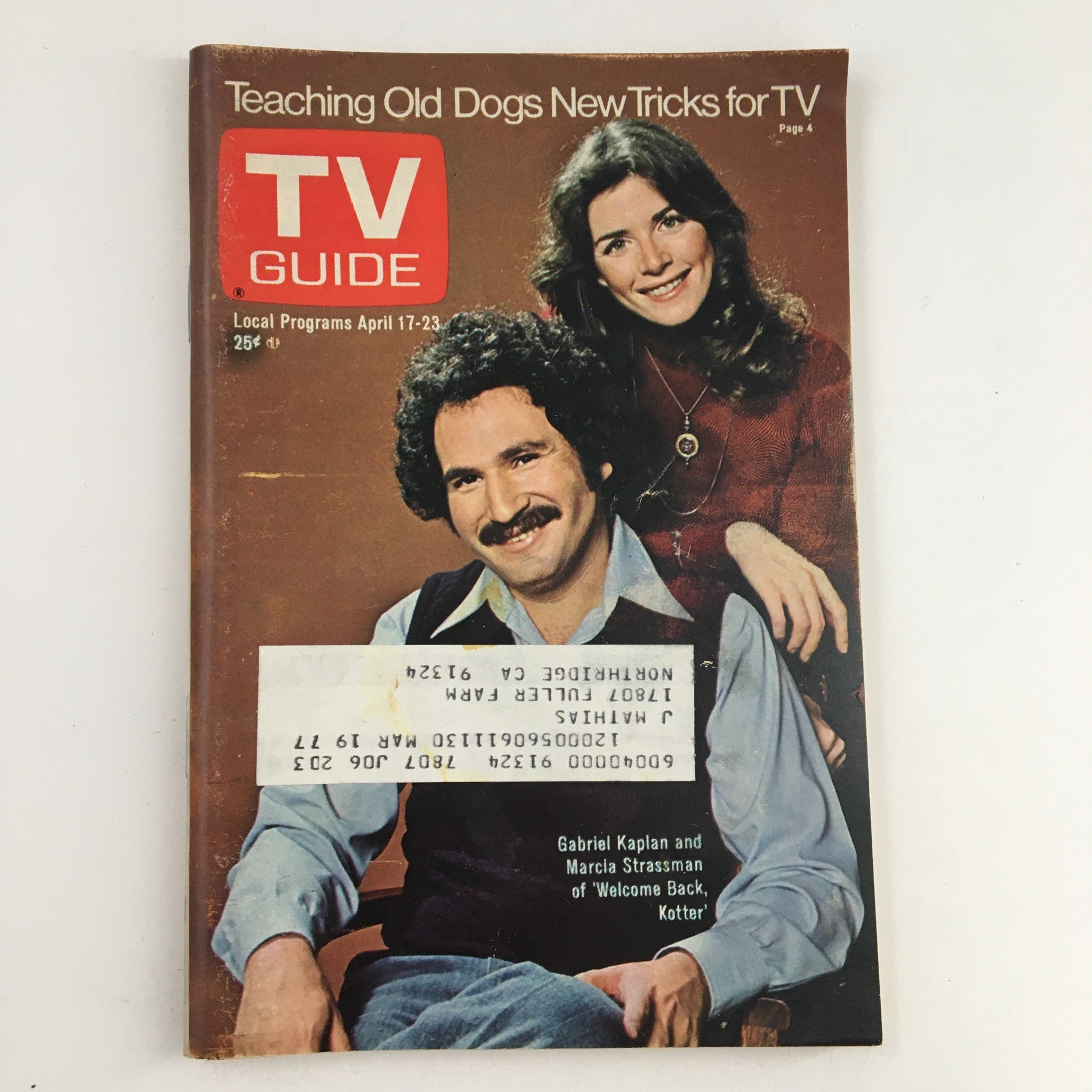 TV Guide Magazine April 17 1976 Gabriel Kaplan and Marcia Strassman L.A. Edition