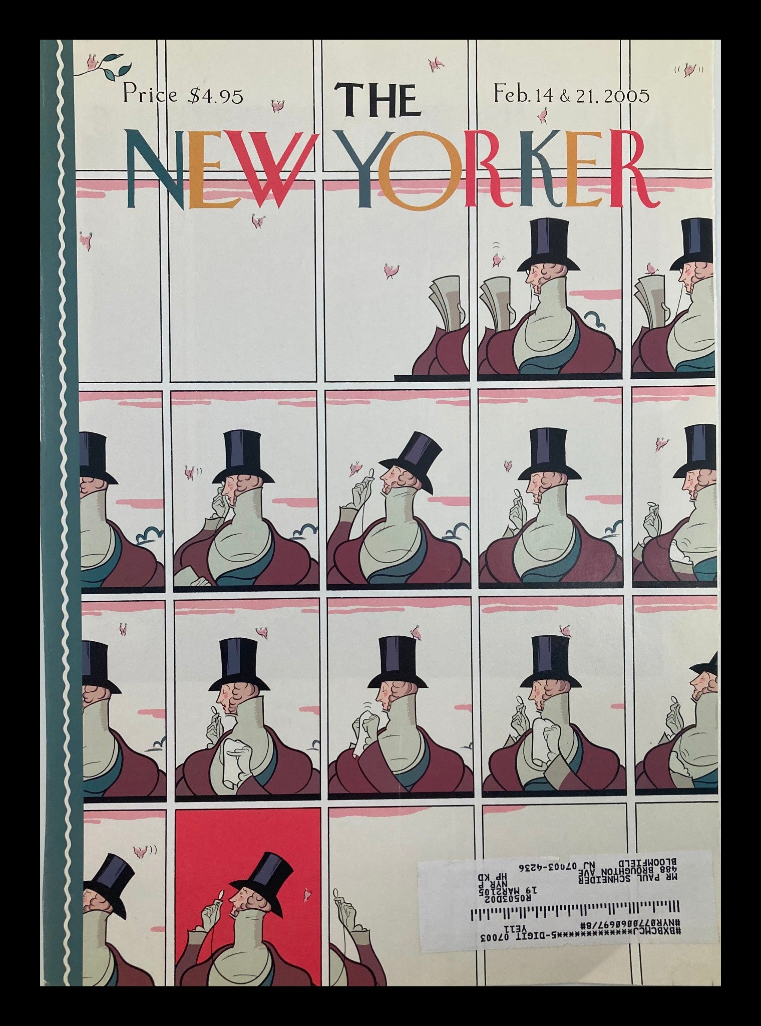 COVER ONLY The New Yorker February 14 2005 European Rules by Chris Ware