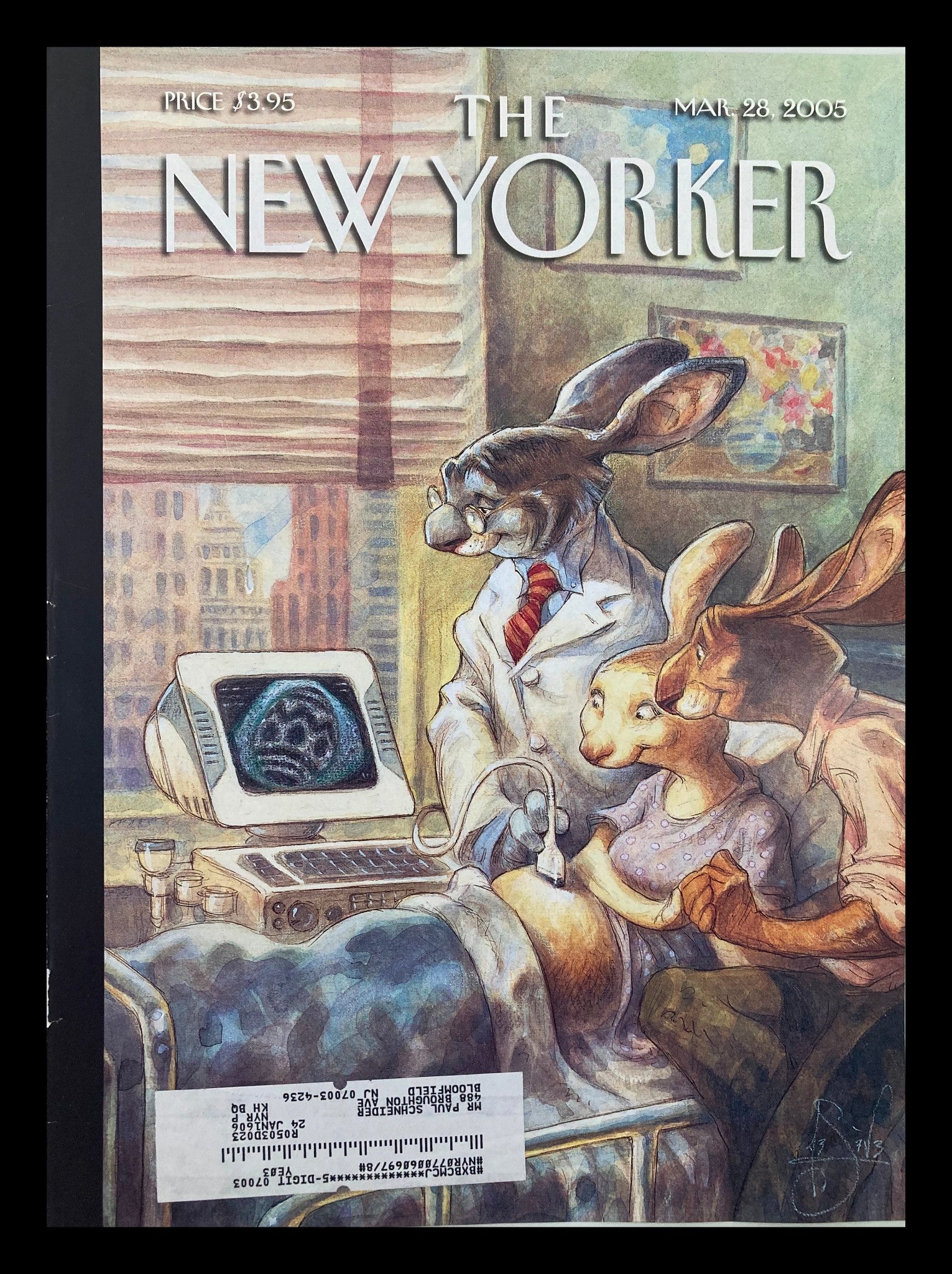 COVER ONLY The New Yorker March 28 2005 Trust Fund Truths by Peter de Seve