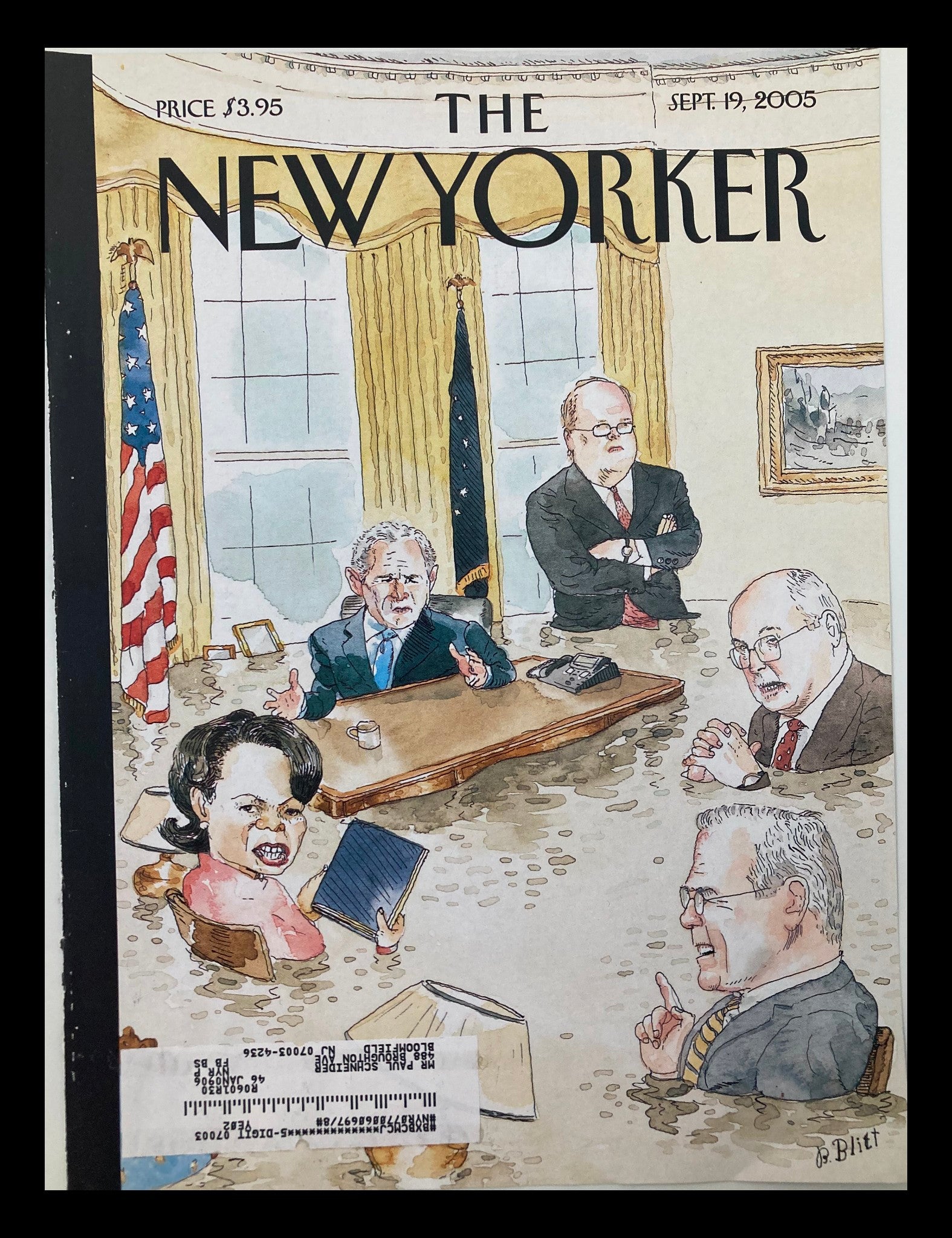 COVER ONLY The New Yorker September 19 2005 Trent Lott's Bet by Barry Blitt