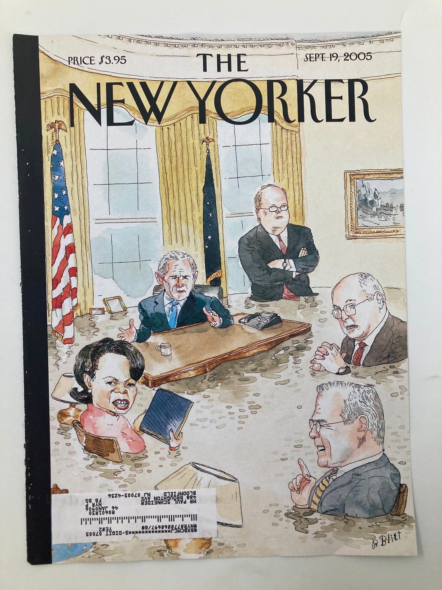 COVER ONLY The New Yorker September 19 2005 Trent Lott's Bet by Barry Blitt