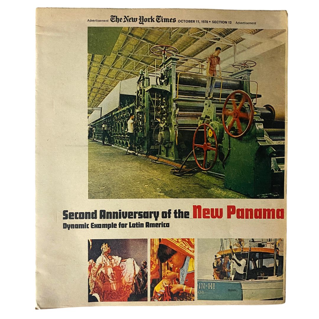 The New York Times Magazine October 11 1970 The New Panama No Label VG