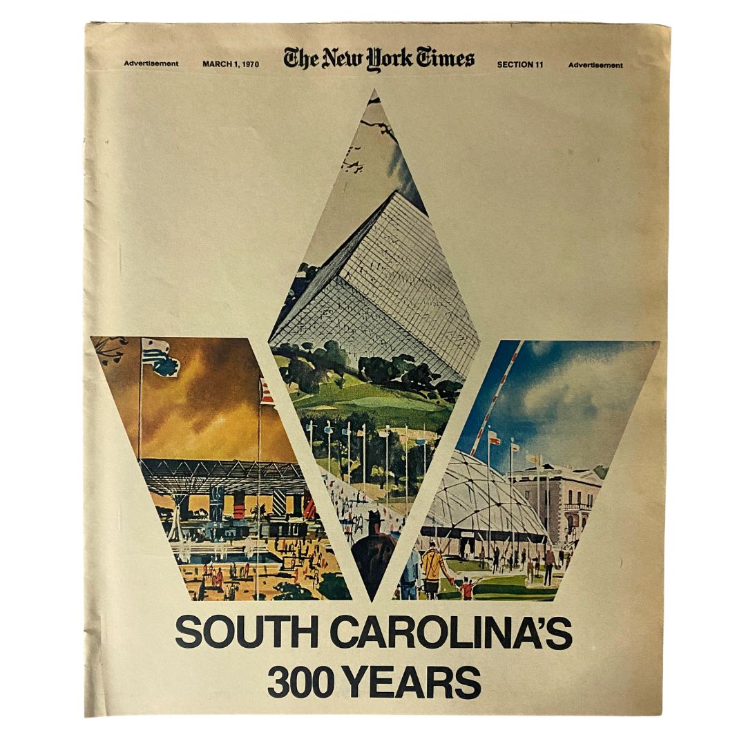 The New York Times Magazine March 1 1970 South Carolina's 300 Years No Label VG