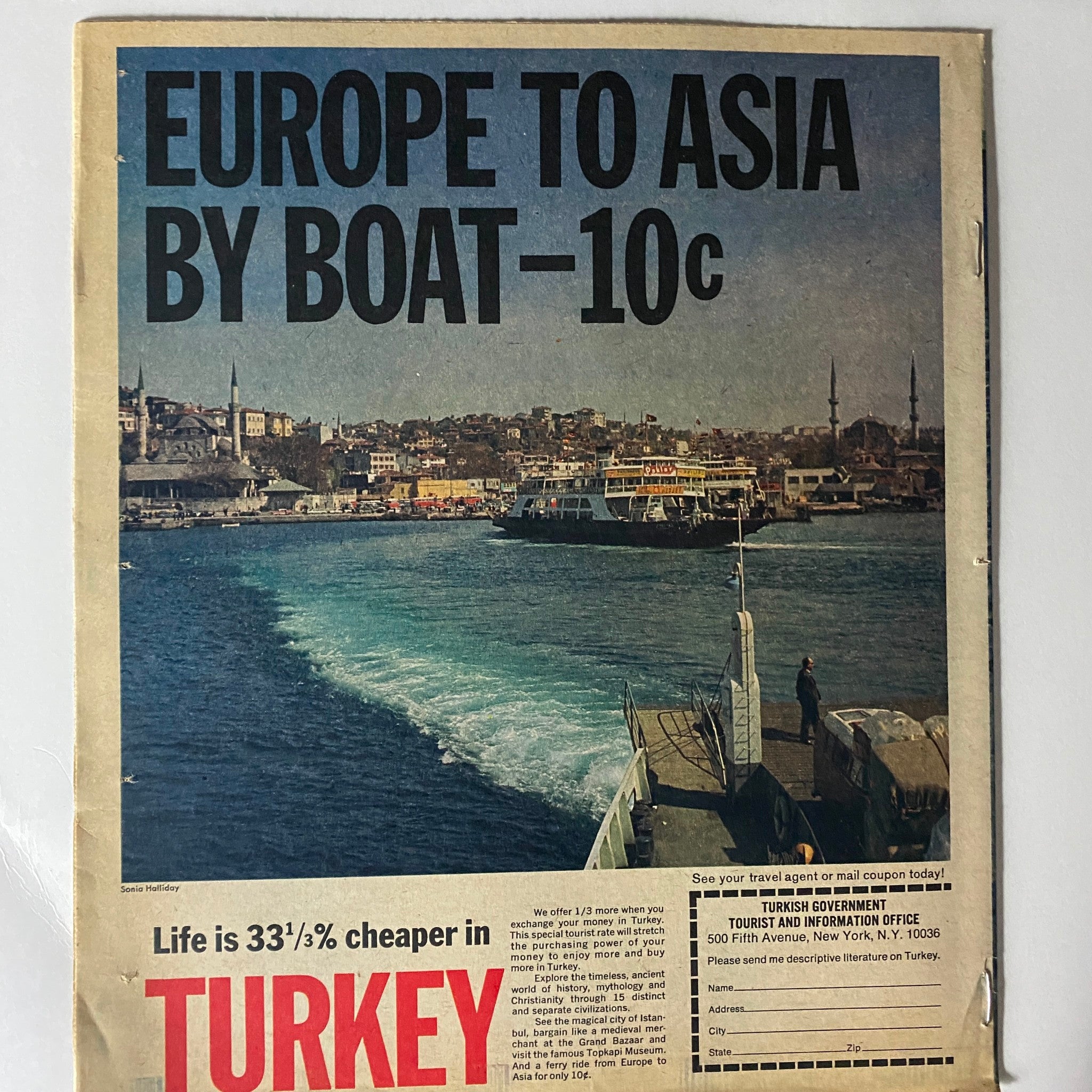 The New York Times Magazine October 12 1969 To Tell Time in Turkey No Label VG