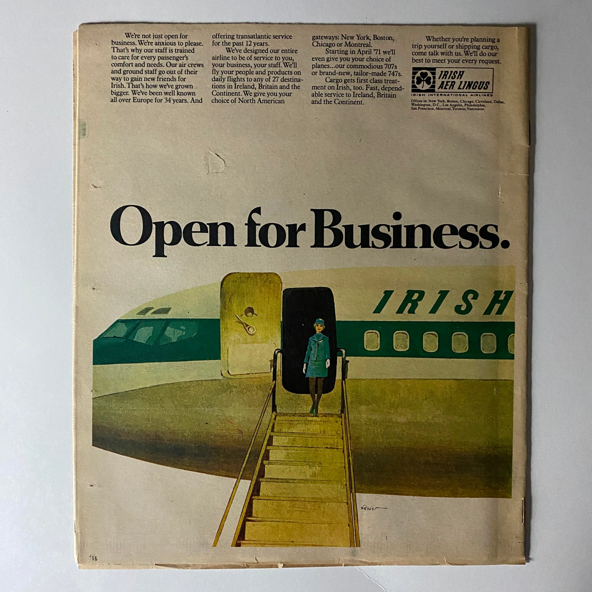 The New York Times Magazine November 15 1970 The Ireland No Label VG