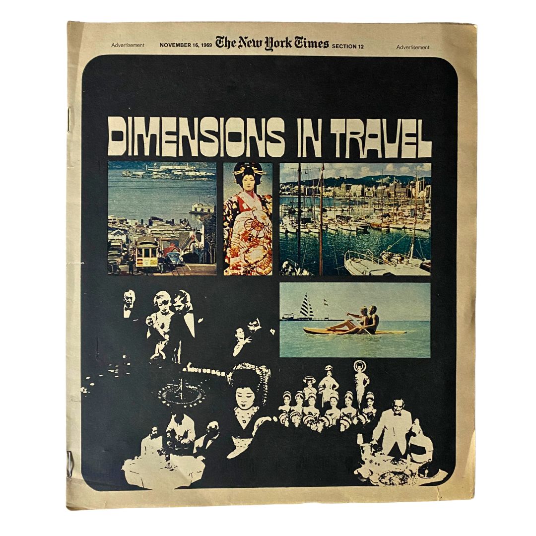 The New York Times Magazine November 16 1969 Dimensions in Travel No Label VG