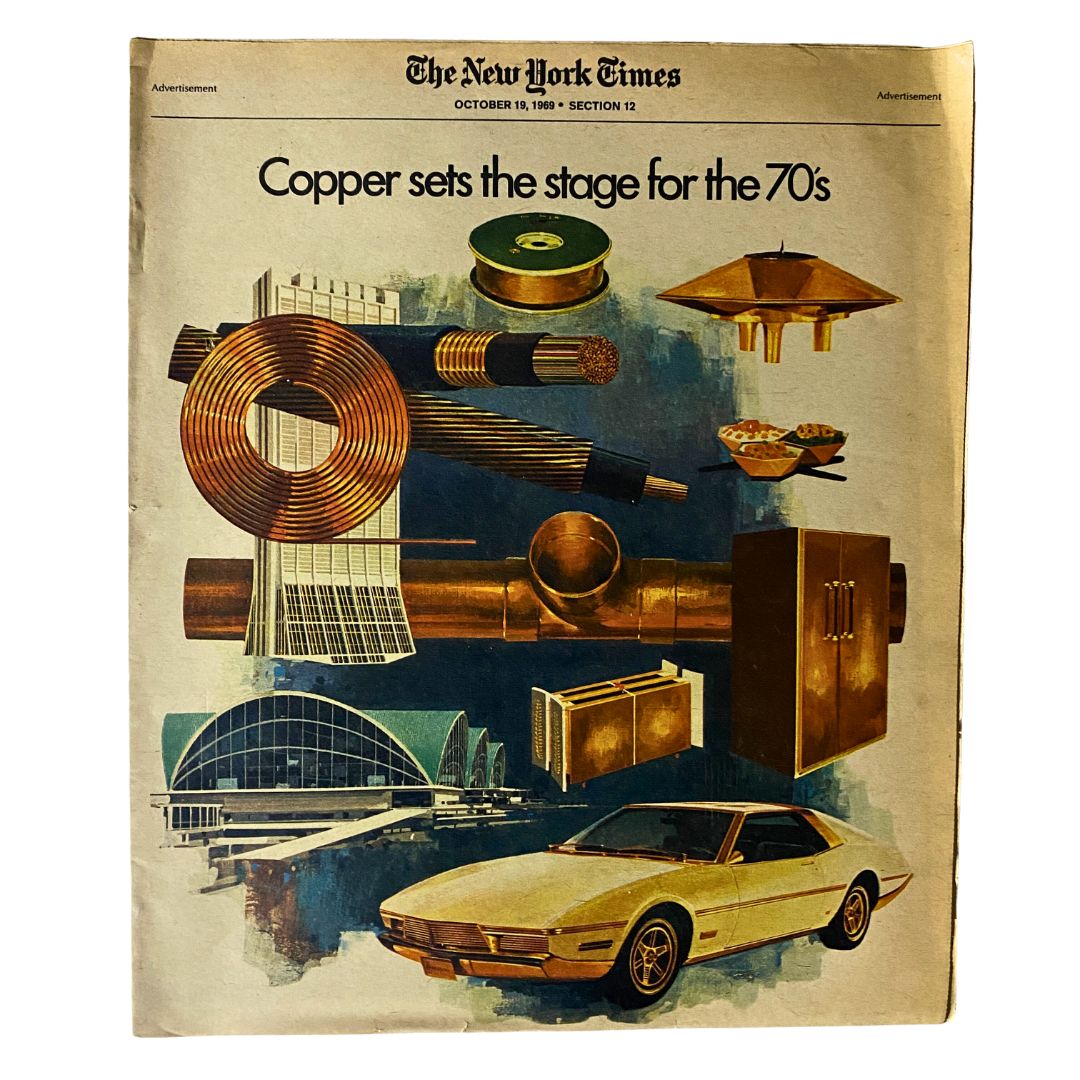 The New York Times Magazine October 19 1969 Copper for the 70's No Label VG