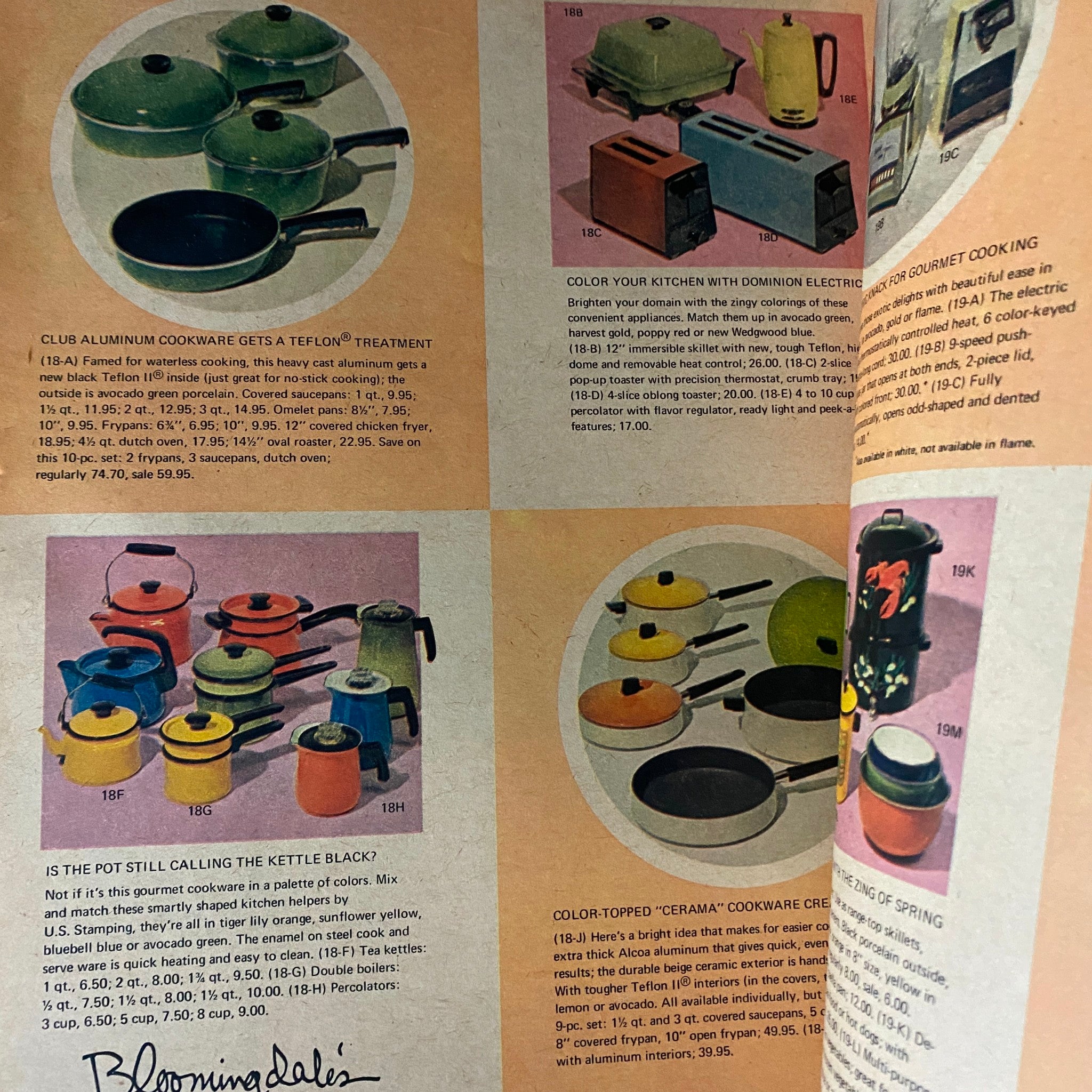 Stylish assortment of colorful cookware and kitchen gadgets, highlighted in The New York Times Magazine Bloomingdale's No Label.