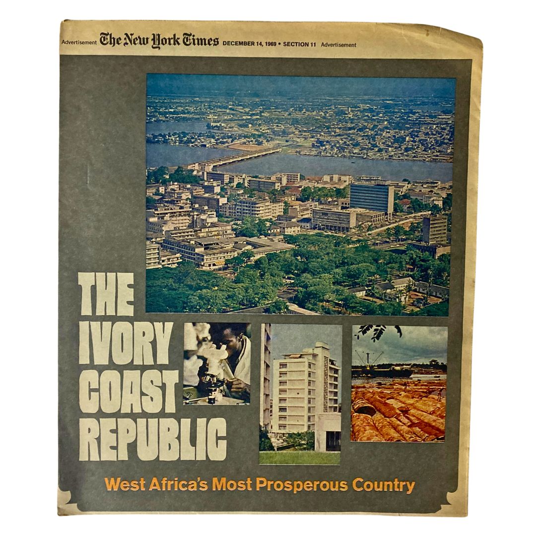 VTG The New York Times Magazine December 14 1969 Ivory Coast Republic No Label