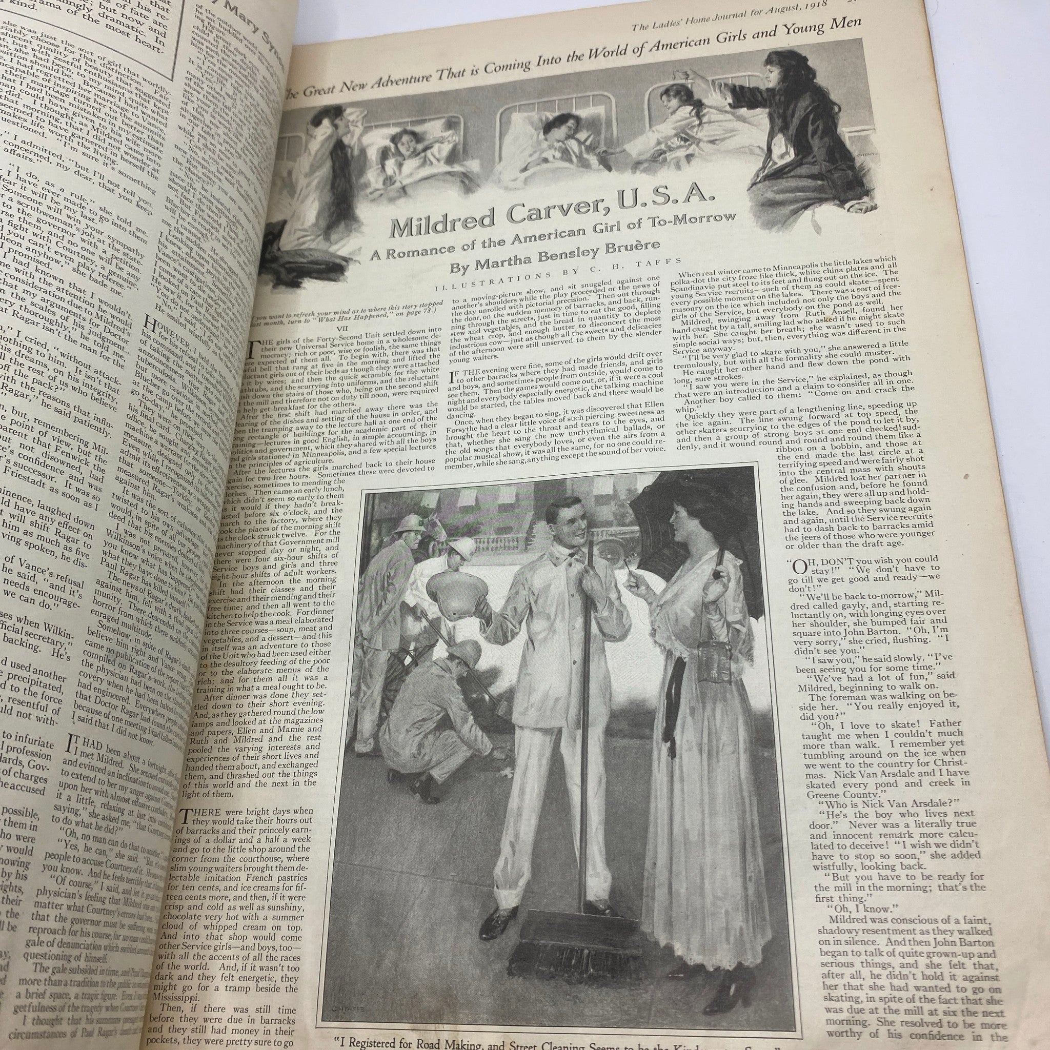 VTG The Ladies Home Journal Magazine August 1918 On The Seas Once More No Label