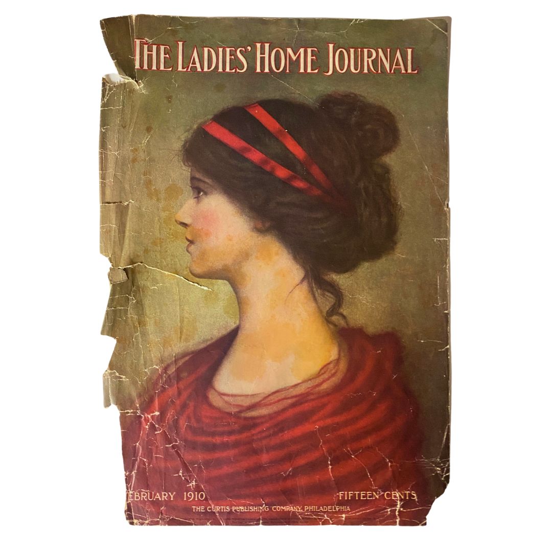 VTG The Ladies Home Journal Cover February 1910 W.V. Cahill No Label