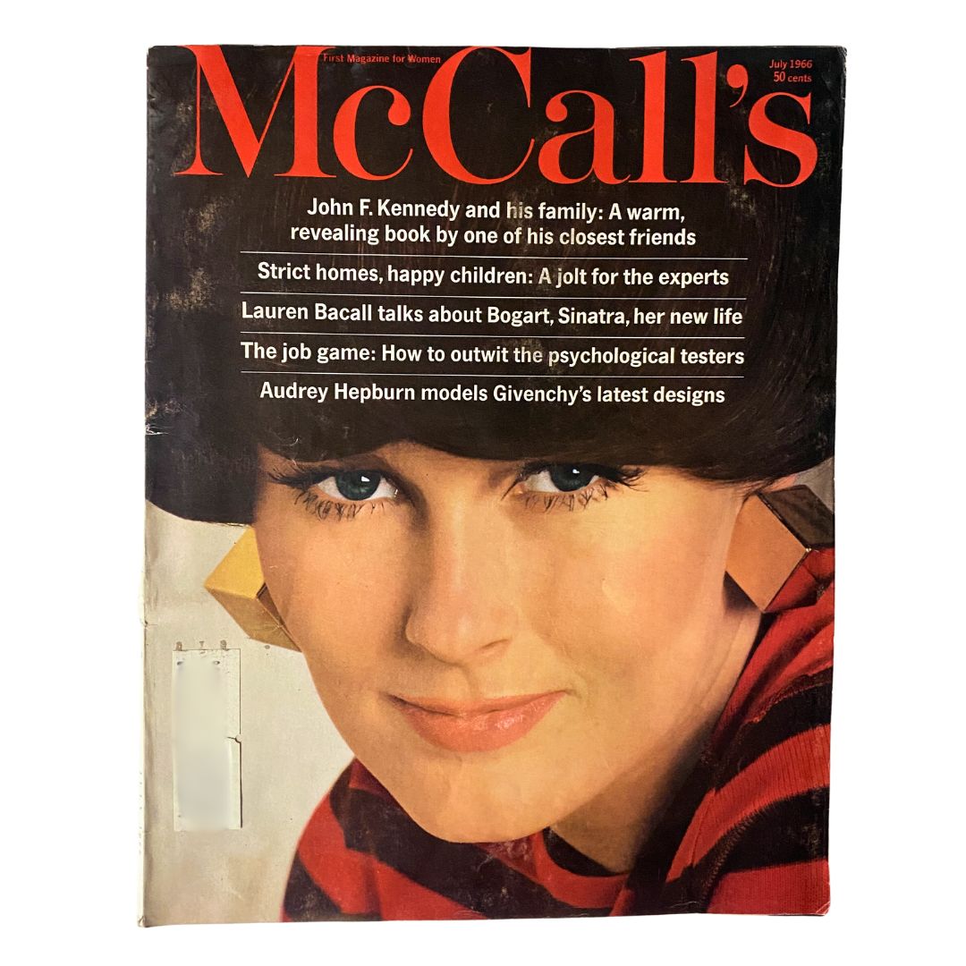 VTG McCall's Magazine July 1966 Maria Gudy Cover and John F. Kennedy