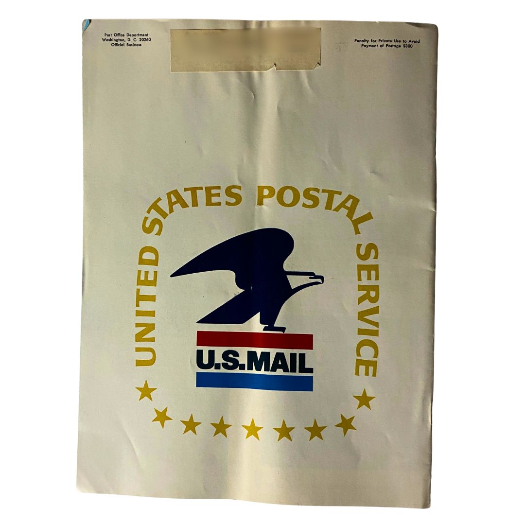 Back cover of the VTG Postal Life Magazine September - October 1970 displaying the official United States Postal Service logo and design.