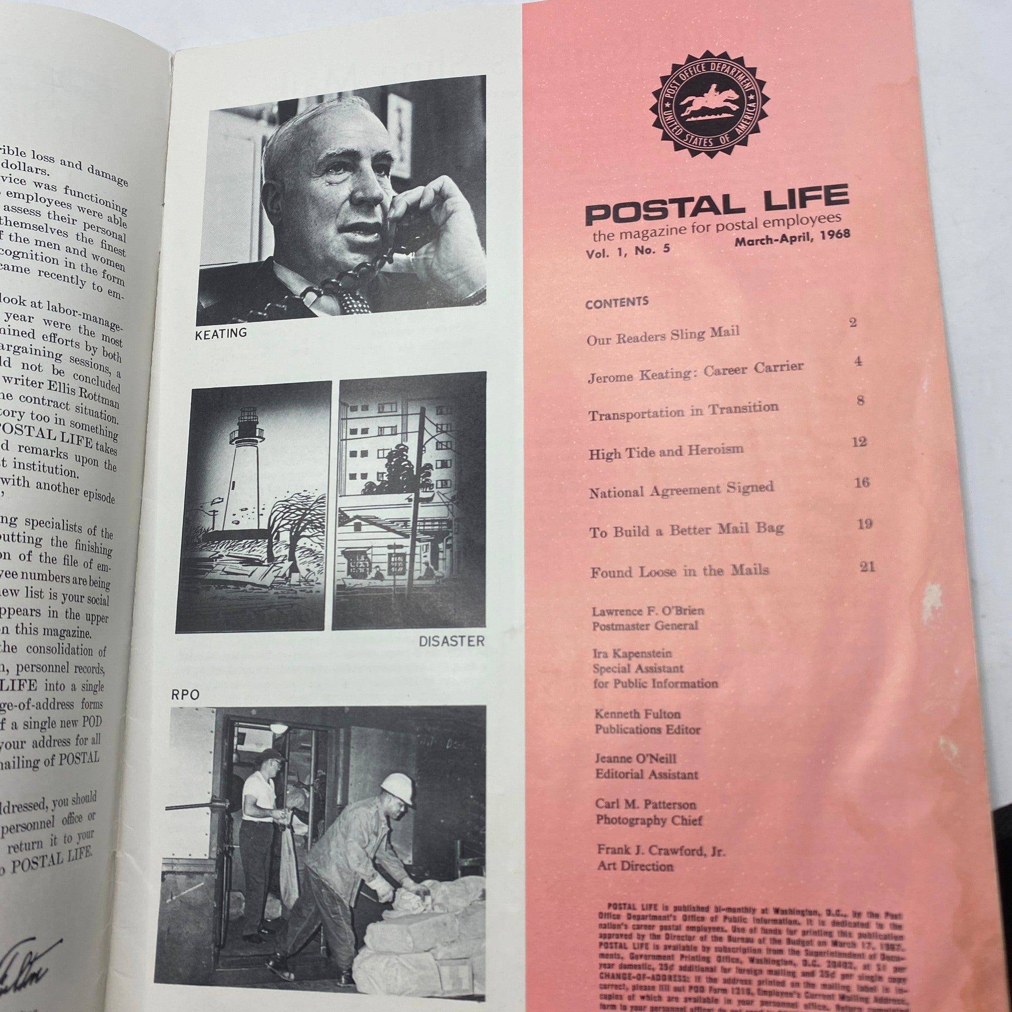 VTG Postal Life Magazine March - April 1968 Transportation in Transition