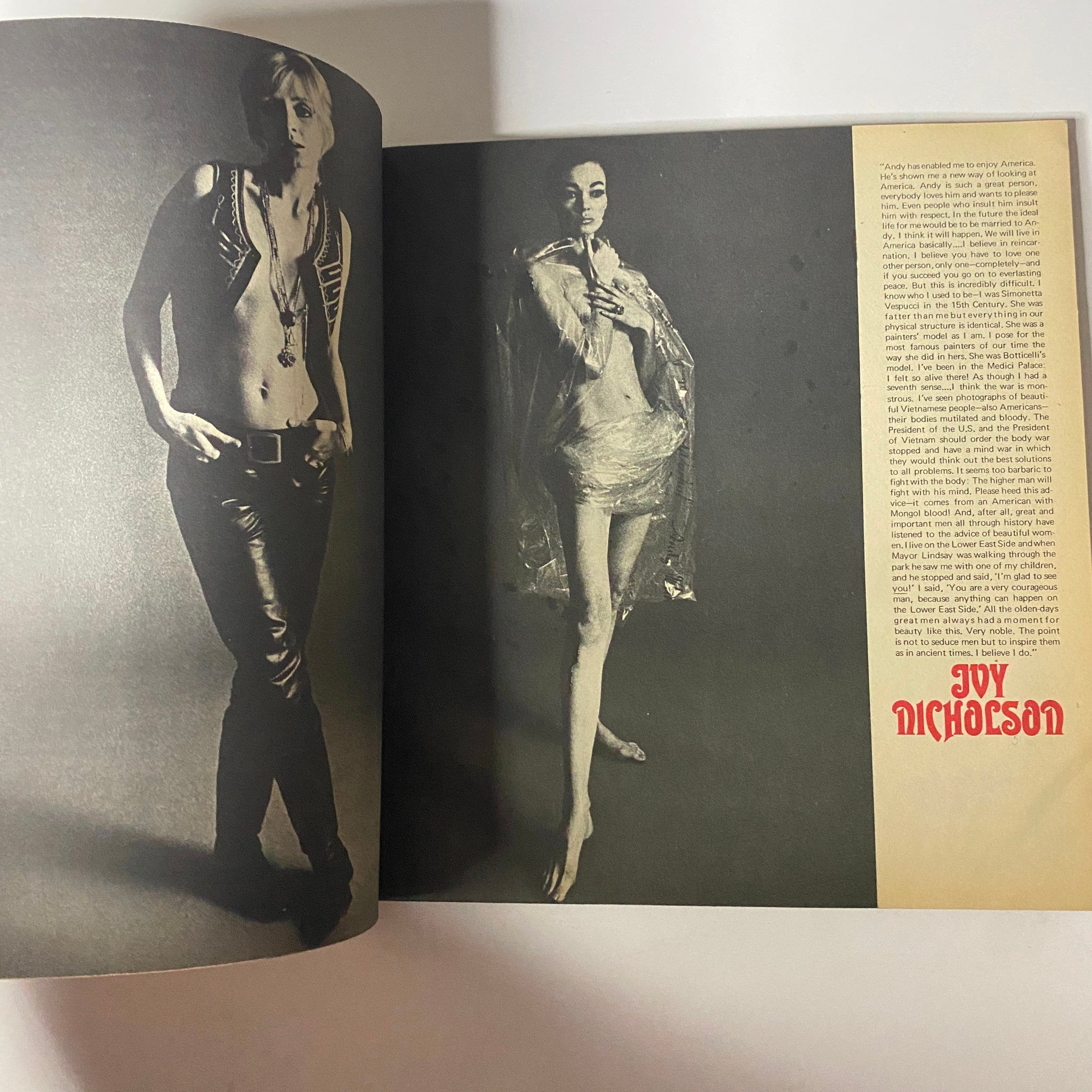 Avant Garde Magazine May 1968 #3 displaying a striking black and white photograph of a model, emphasizing the fashion and artistic photography of the late 1960s.
