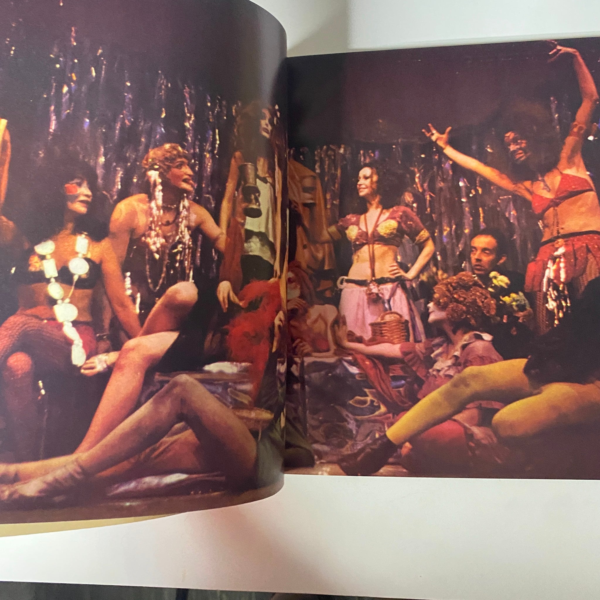 Page featuring a group of performers from 'Playhouse of the Ridiculous' in Avant Garde Magazine March 1969, Issue No. 4, illustrating an avant-garde theater scene.
