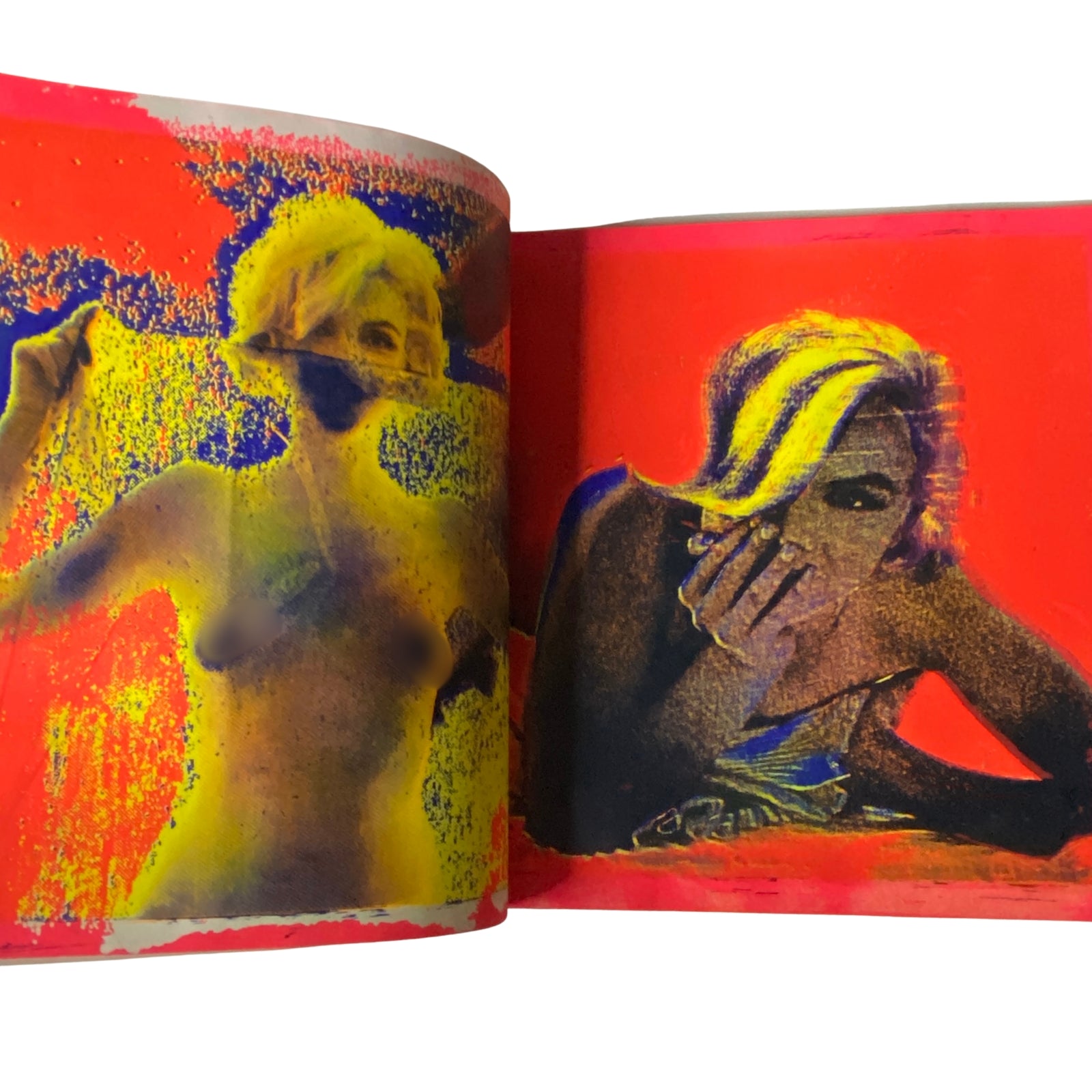Artistic page from Avant Garde Magazine March 1968 featuring striking serigraphs of Marilyn Monroe, illustrating the bold aesthetic of 'The Marilyn Monroe Trip'.