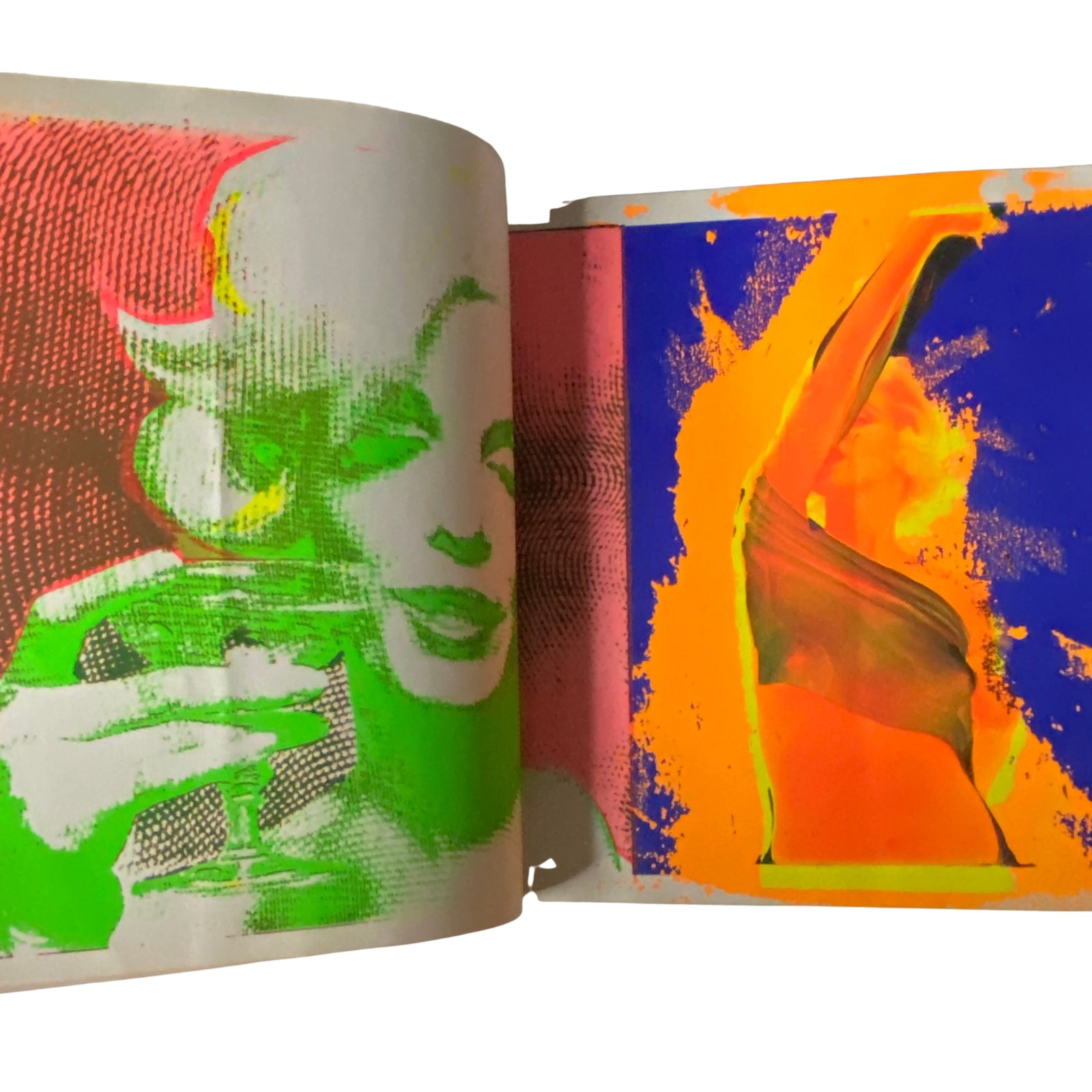 Vivid psychedelic artwork featuring Marilyn Monroe with a martini inspired by the Avant Garde Magazine March 1968 Issue No. 2 The Marilyn Monroe Trip.