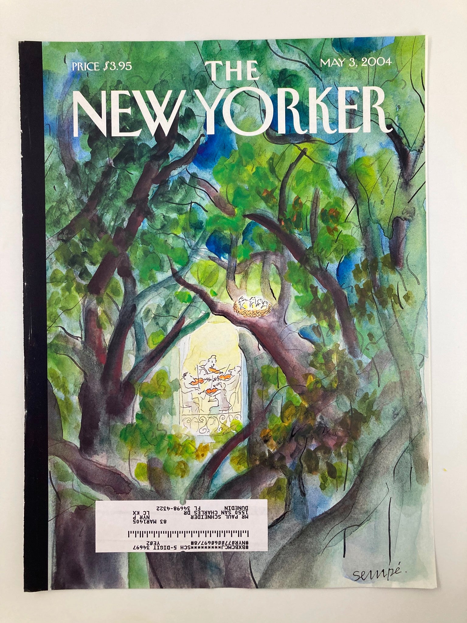 COVER ONLY The New Yorker May 3 2004 A Little Night Music by J-J Sempe