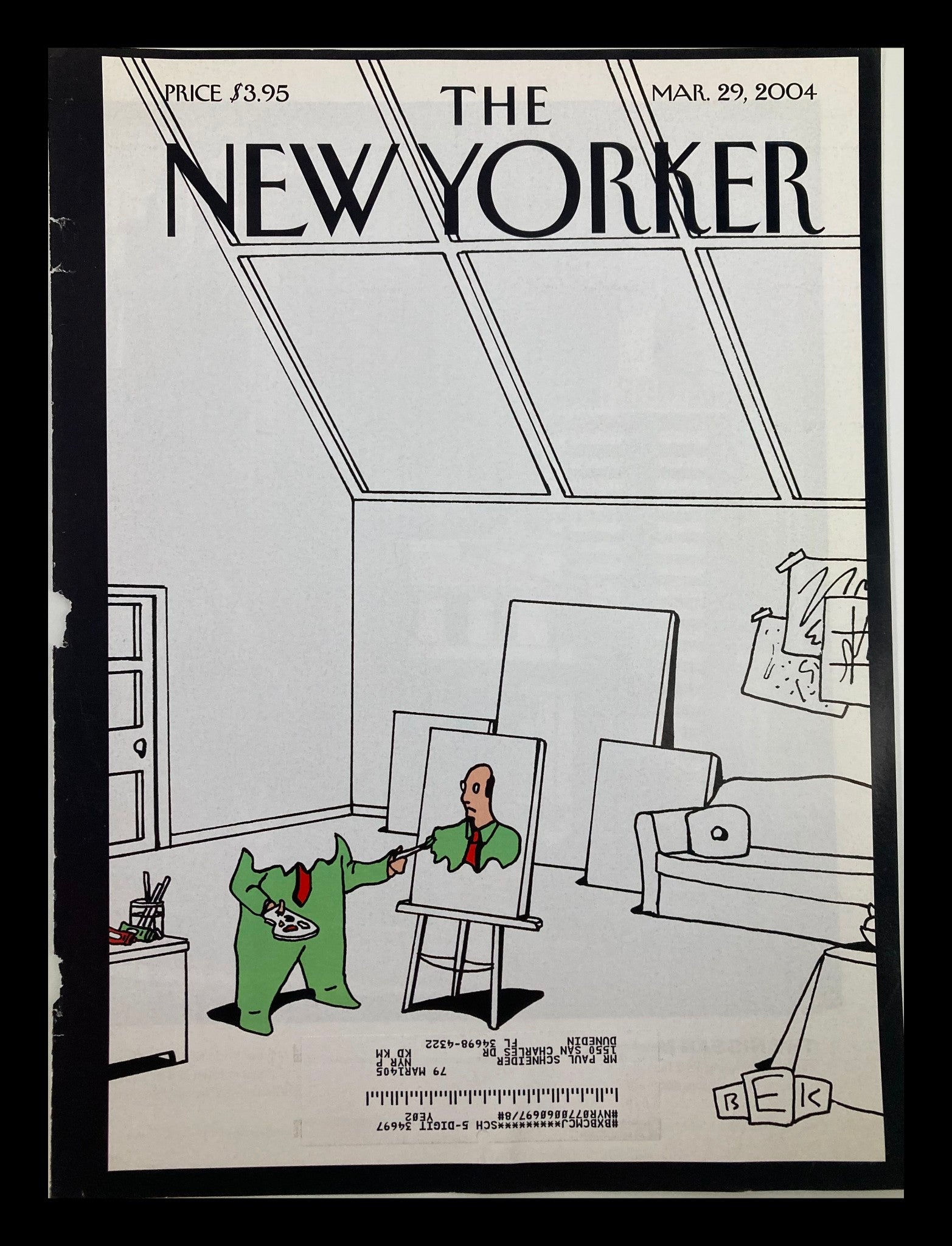 COVER ONLY The New Yorker March 29 2004 Self Portrait by Bruce Eric Kaplan