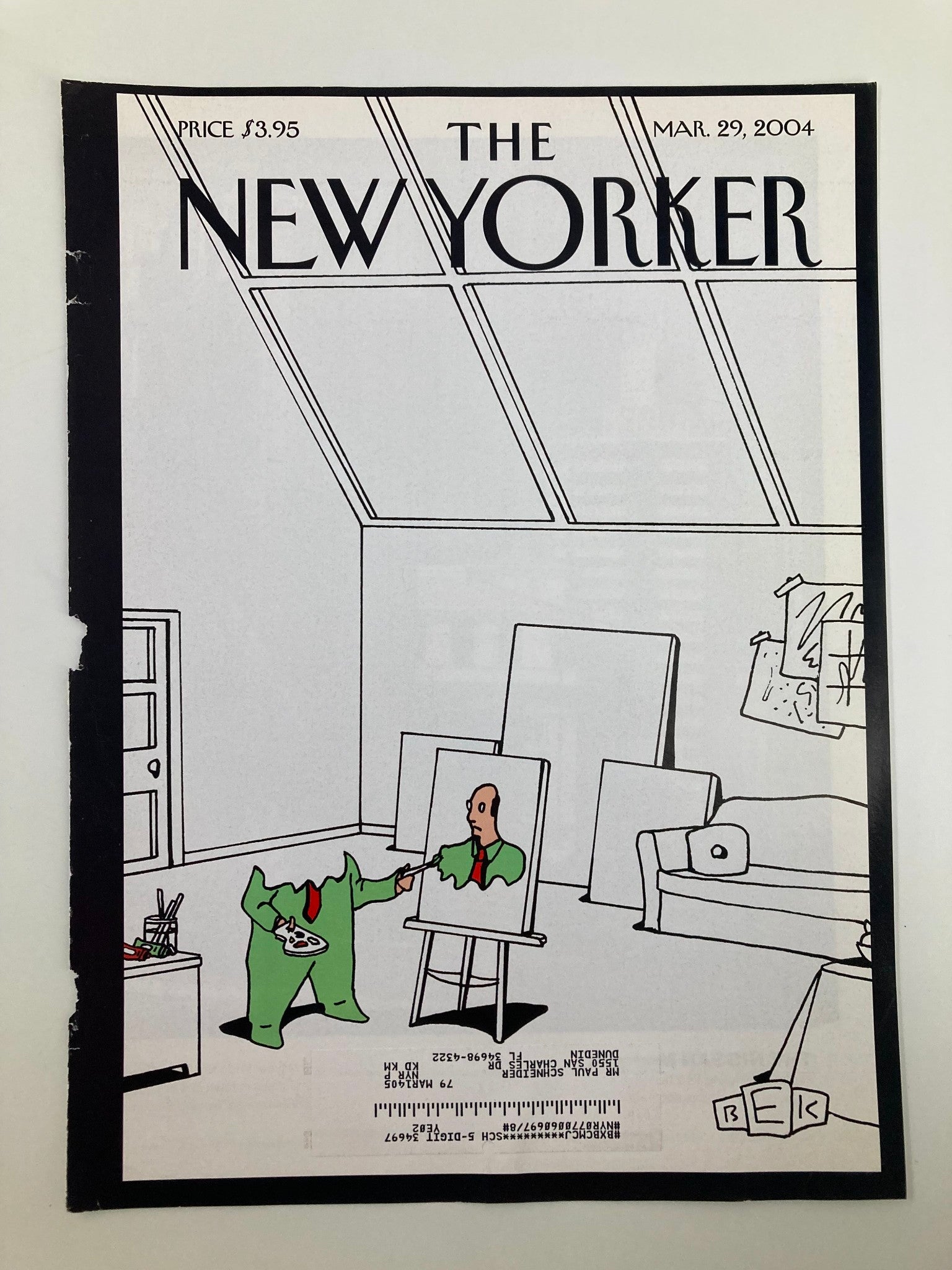 COVER ONLY The New Yorker March 29 2004 Self Portrait by Bruce Eric Kaplan