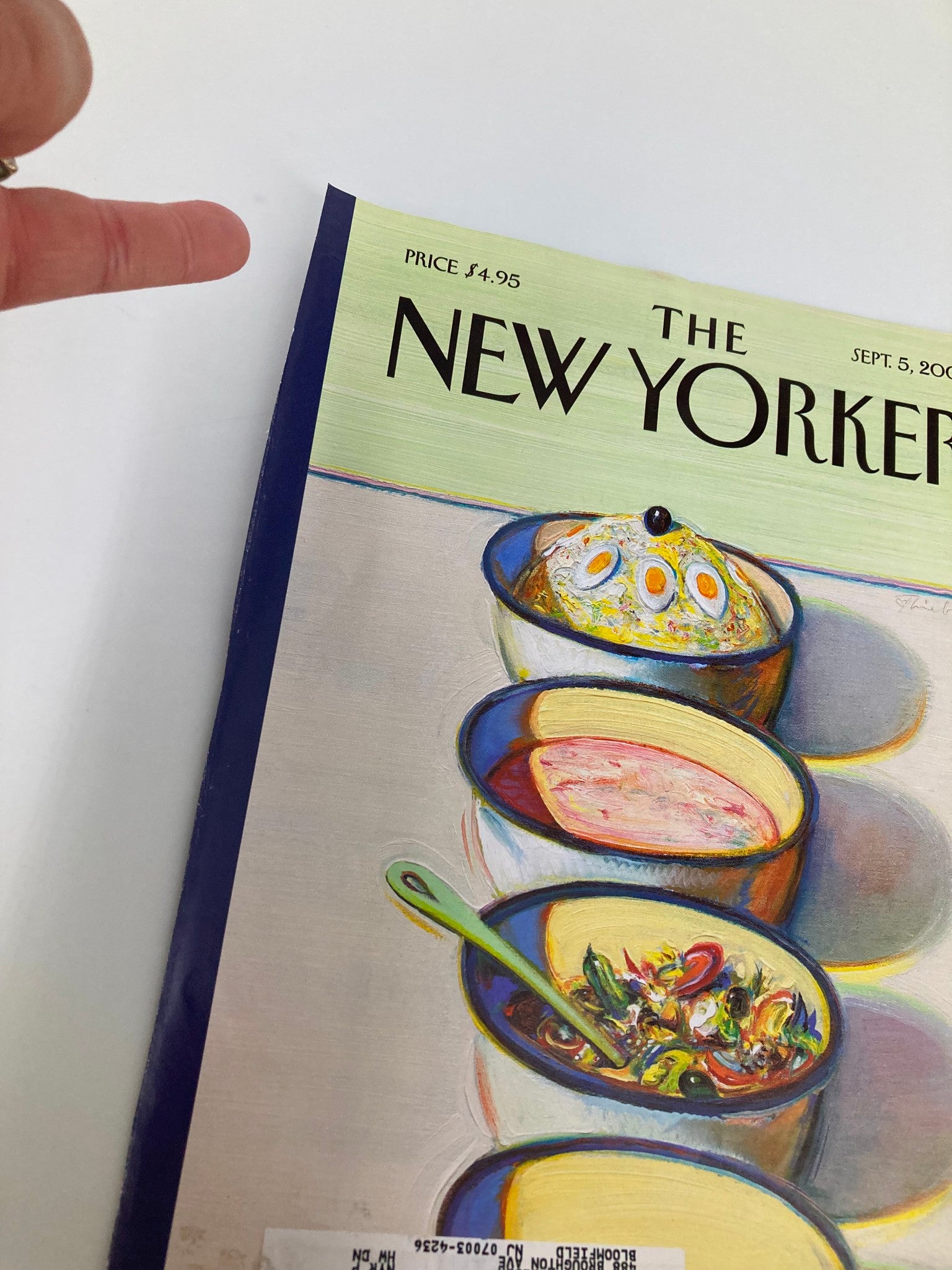 COVER ONLY The New Yorker September 5 2005 Bowl of Ramen by Wayne Thiebaud