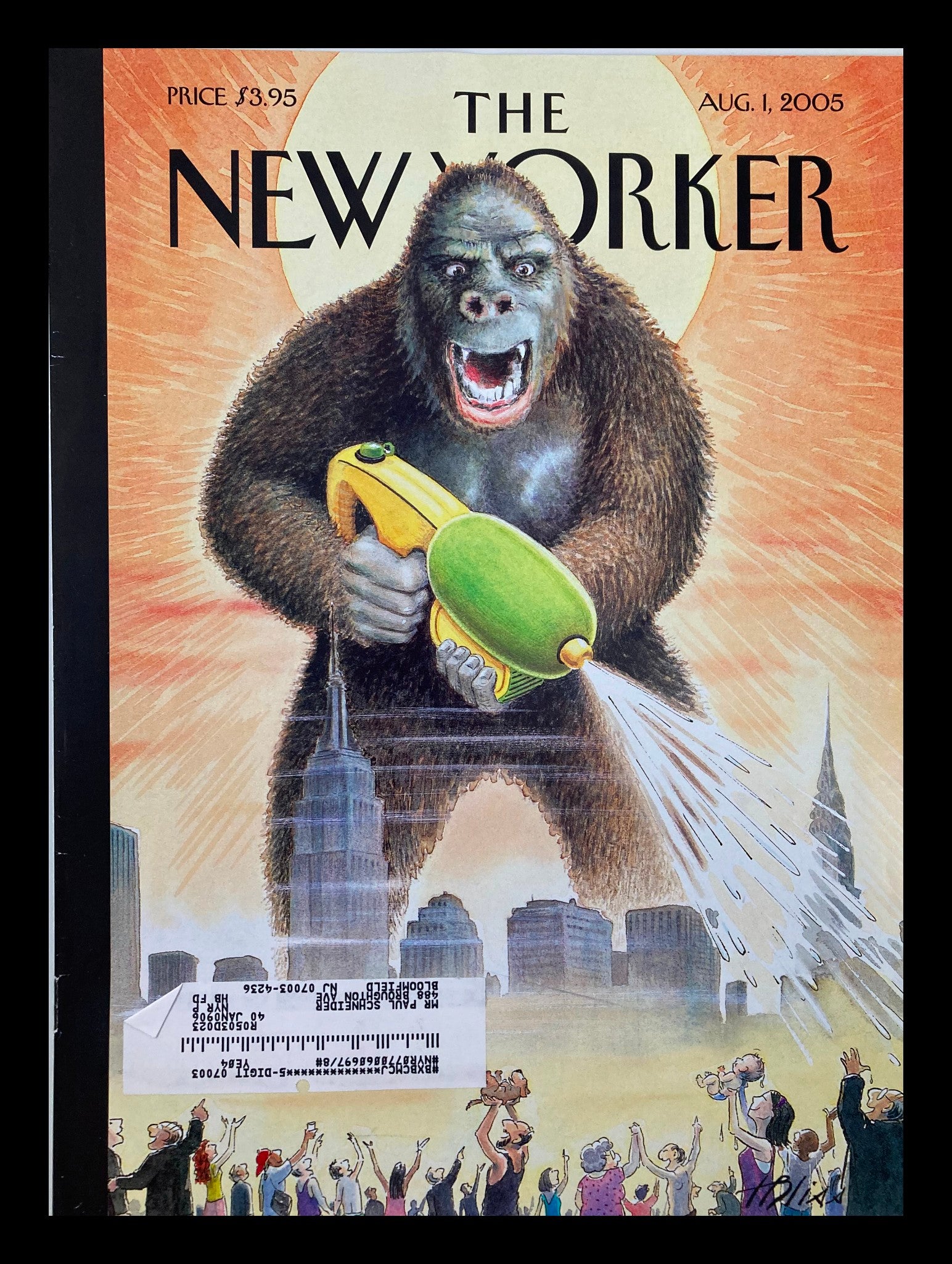 COVER ONLY The New Yorker Augut 1 2005 Son of King Kong by Harry Bliss