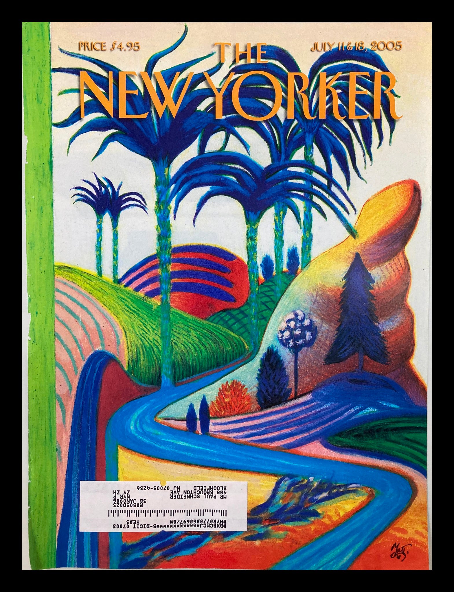 COVER ONLY The New Yorker July 11 2005 Rainbow Island by Lorenz Mattotti