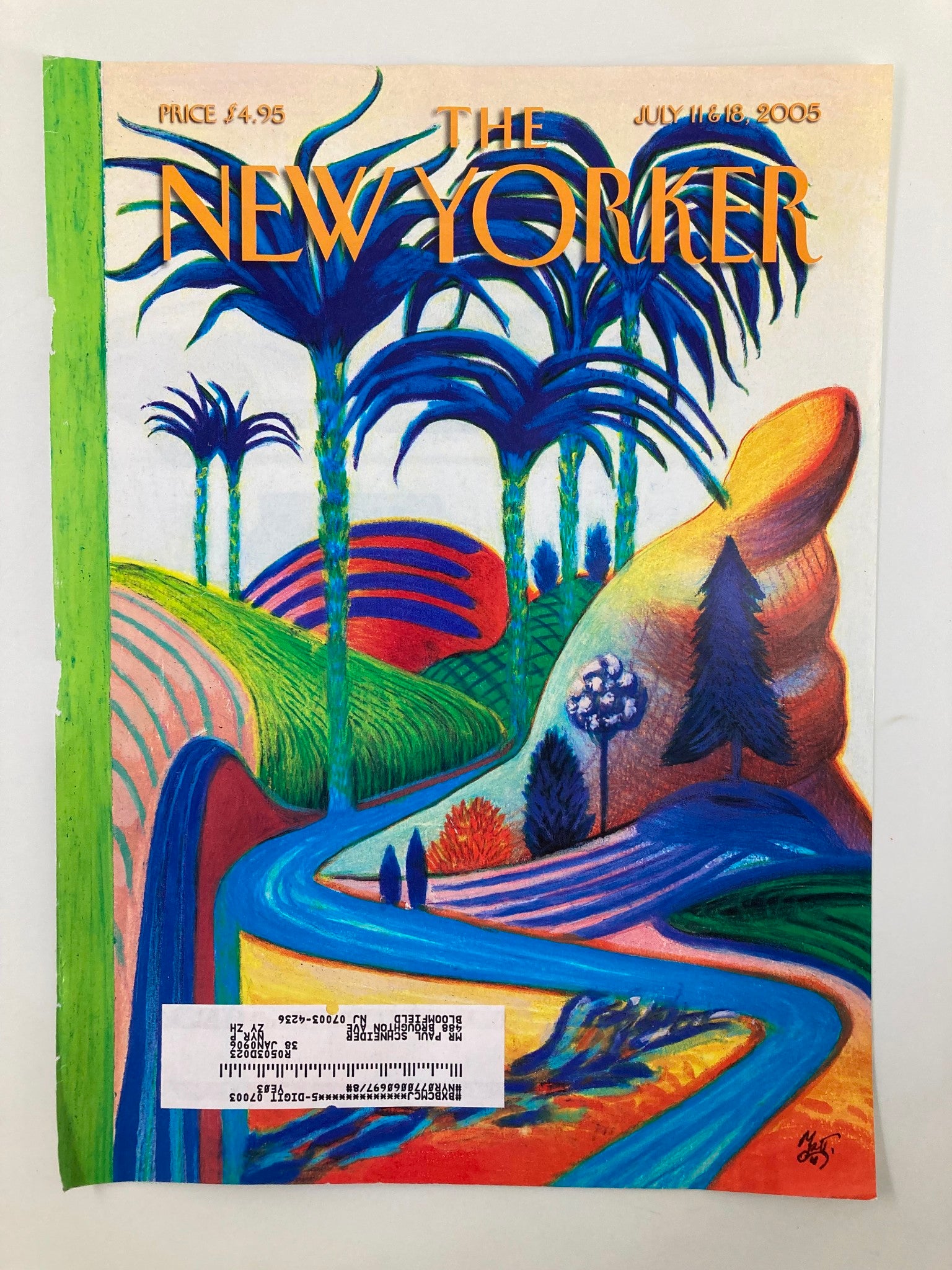 COVER ONLY The New Yorker July 11 2005 Rainbow Island by Lorenz Mattotti