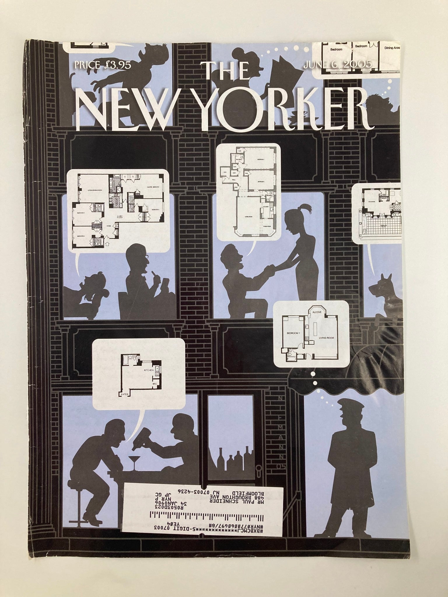 COVER ONLY The New Yorker June 6 2005 Real Estate Bubble by Christoph Niemann