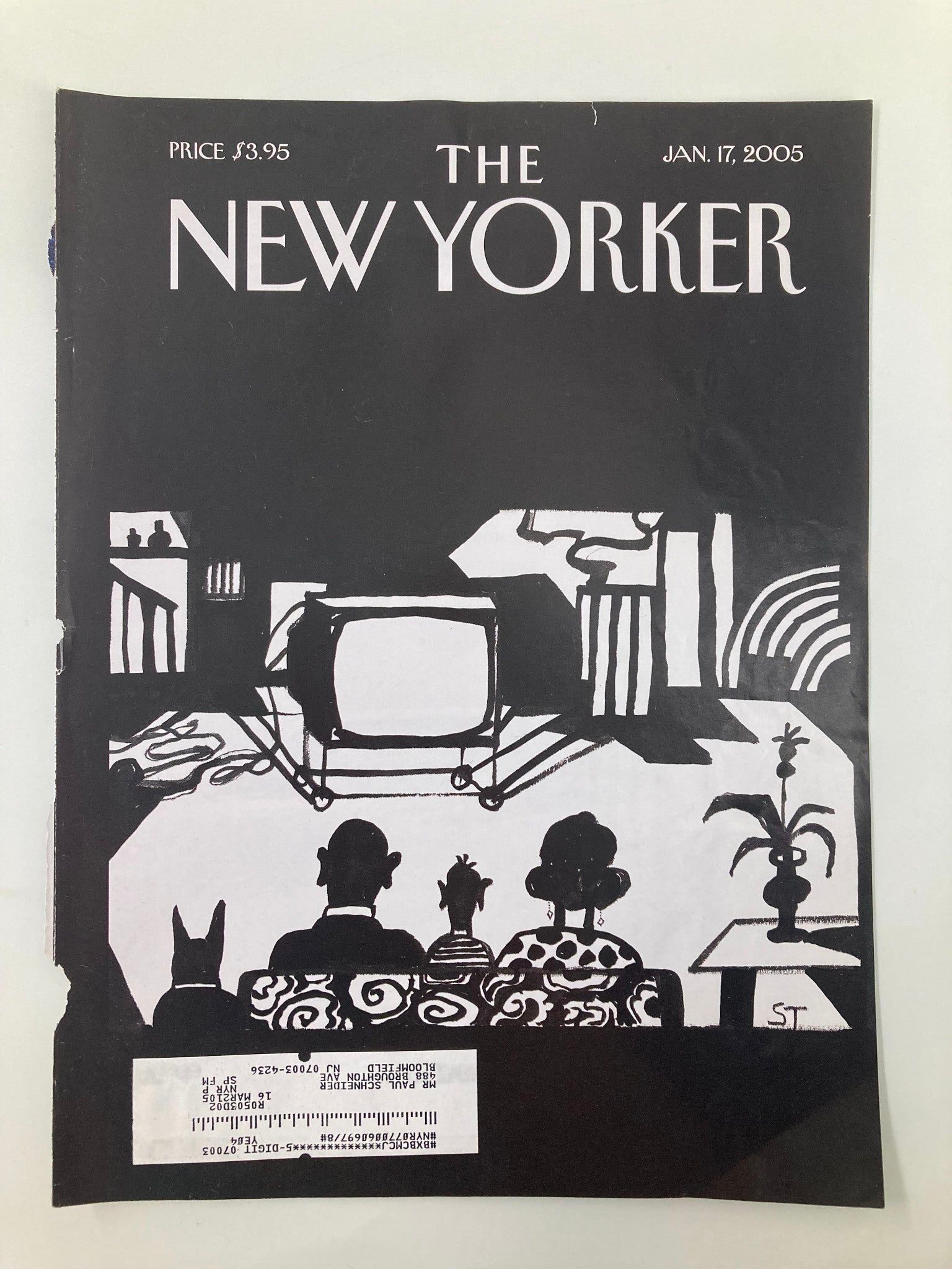 COVER ONLY The New Yorker January 17 2005 Tsunami Response by Saul Steinberg