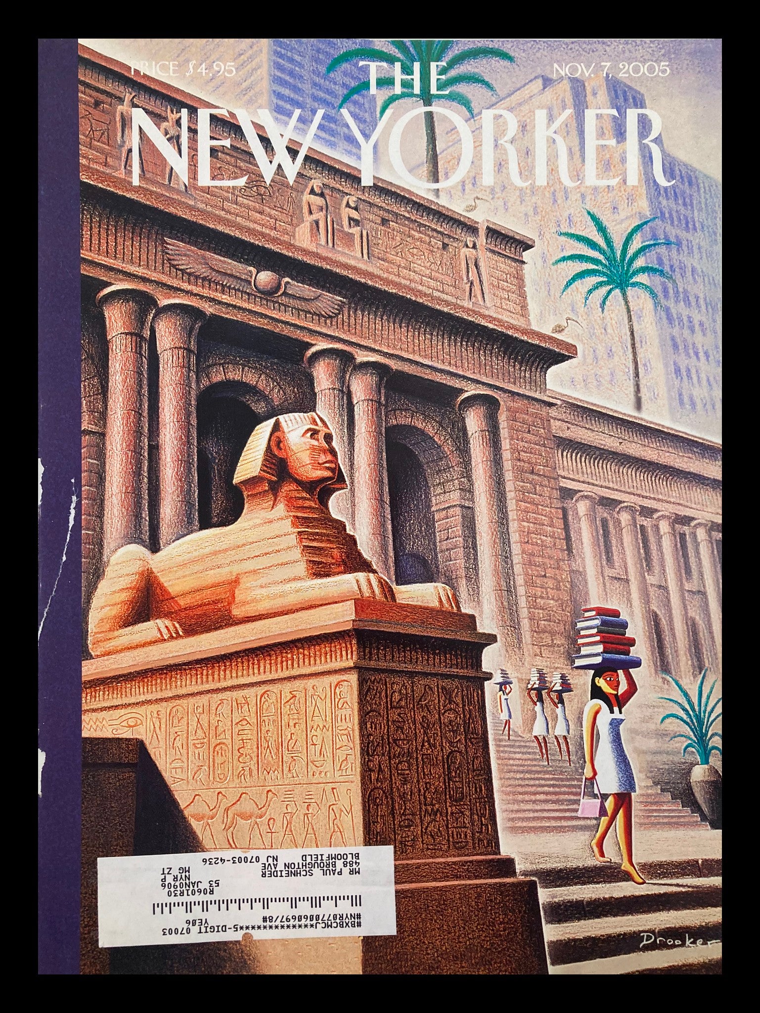 COVER ONLY The New Yorker November 7 2005 Arcane Pleasures by Eric Drooker