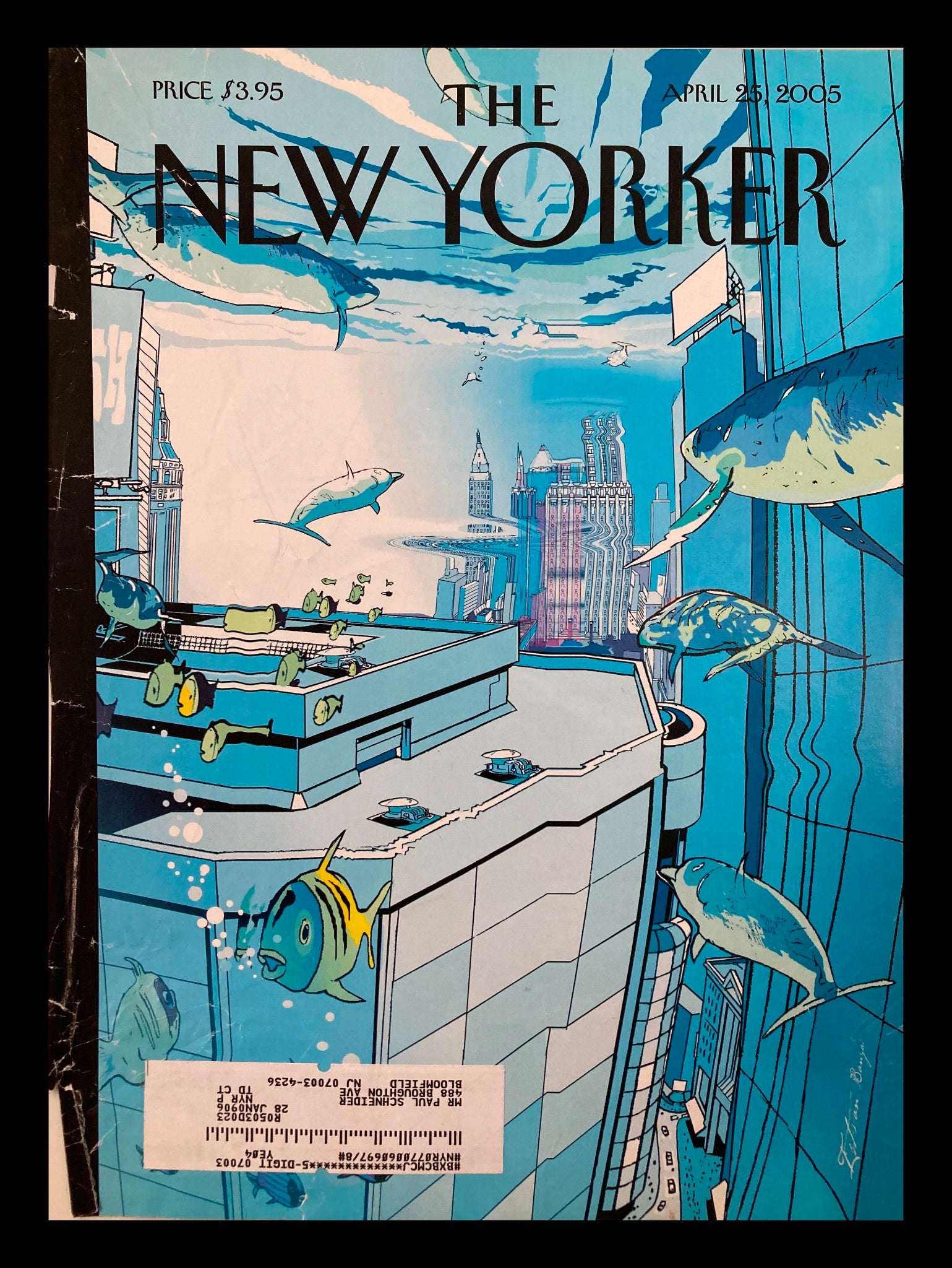 COVER ONLY The New Yorker April 25 2005 Underwater by Istvan Banyai