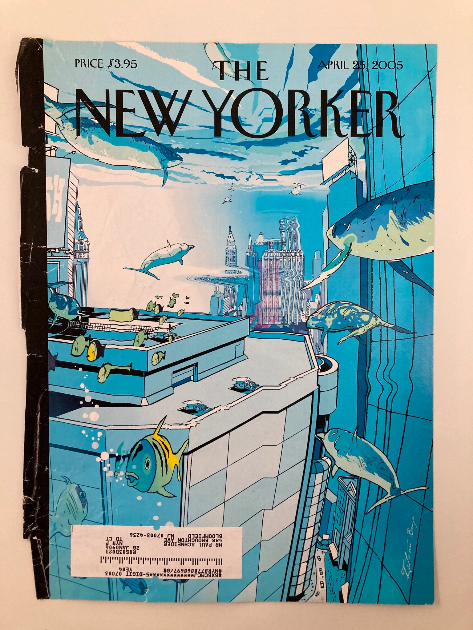 COVER ONLY The New Yorker April 25 2005 Underwater by Istvan Banyai