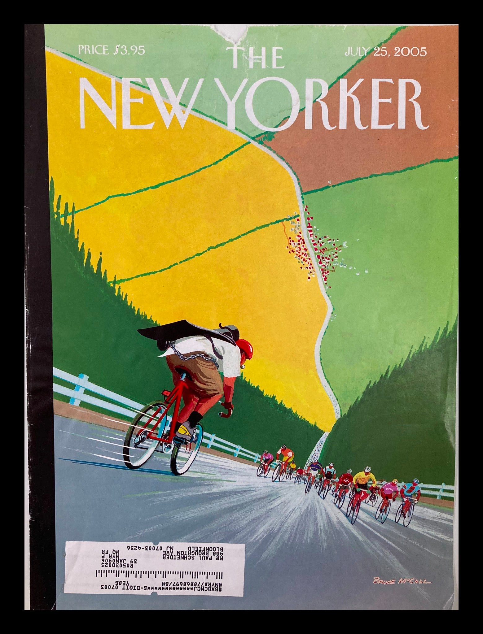 COVER ONLY The New Yorker July 25 2005 Tour de Force by Bruce McCall