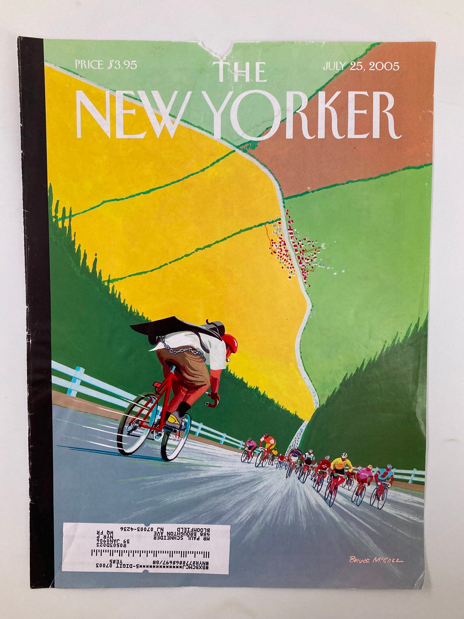 COVER ONLY The New Yorker July 25 2005 Tour de Force by Bruce McCall