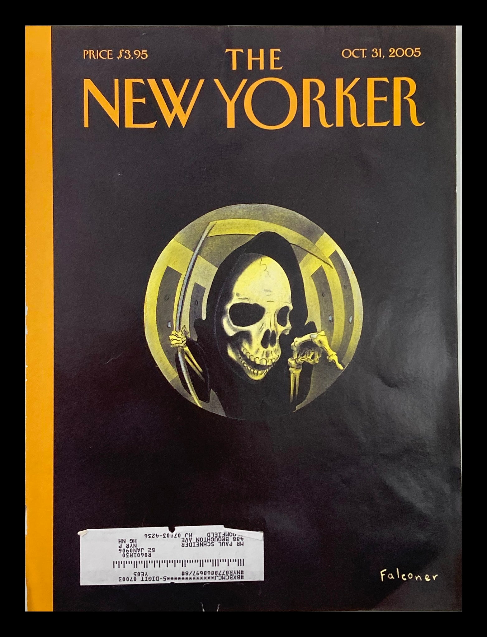 COVER ONLY The New Yorker October 31 2005 Trick or Treat by Ian Falconer