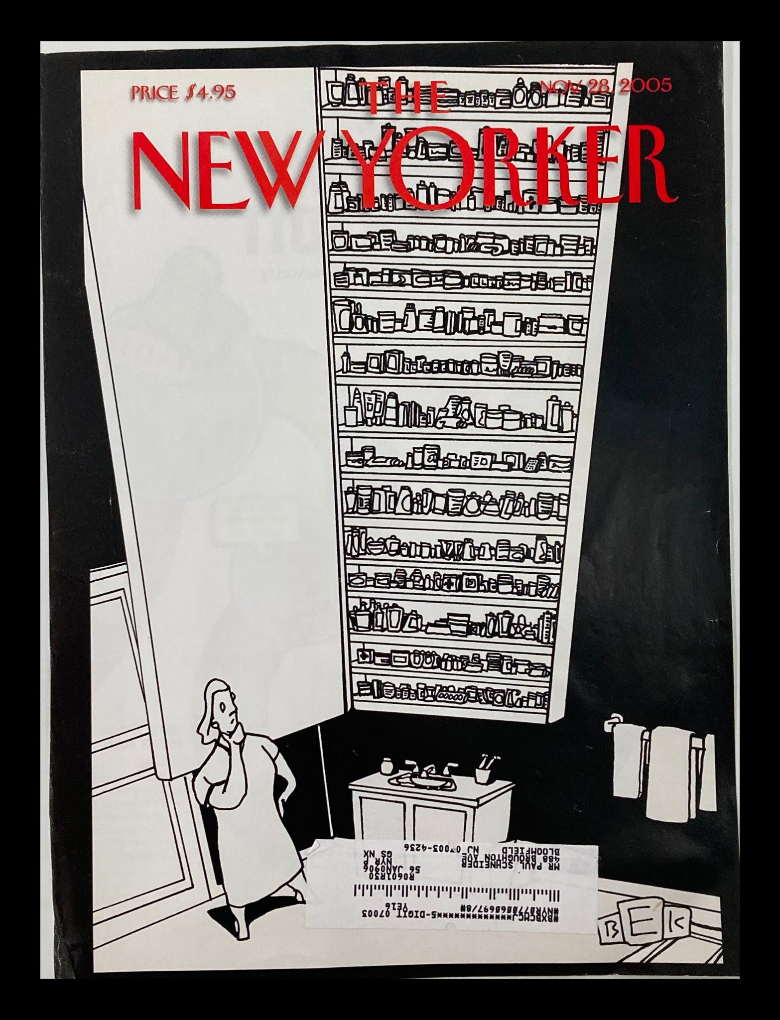 COVER ONLY The New Yorker November 28 2005 Americans at Work by Bruce E. Kaplan