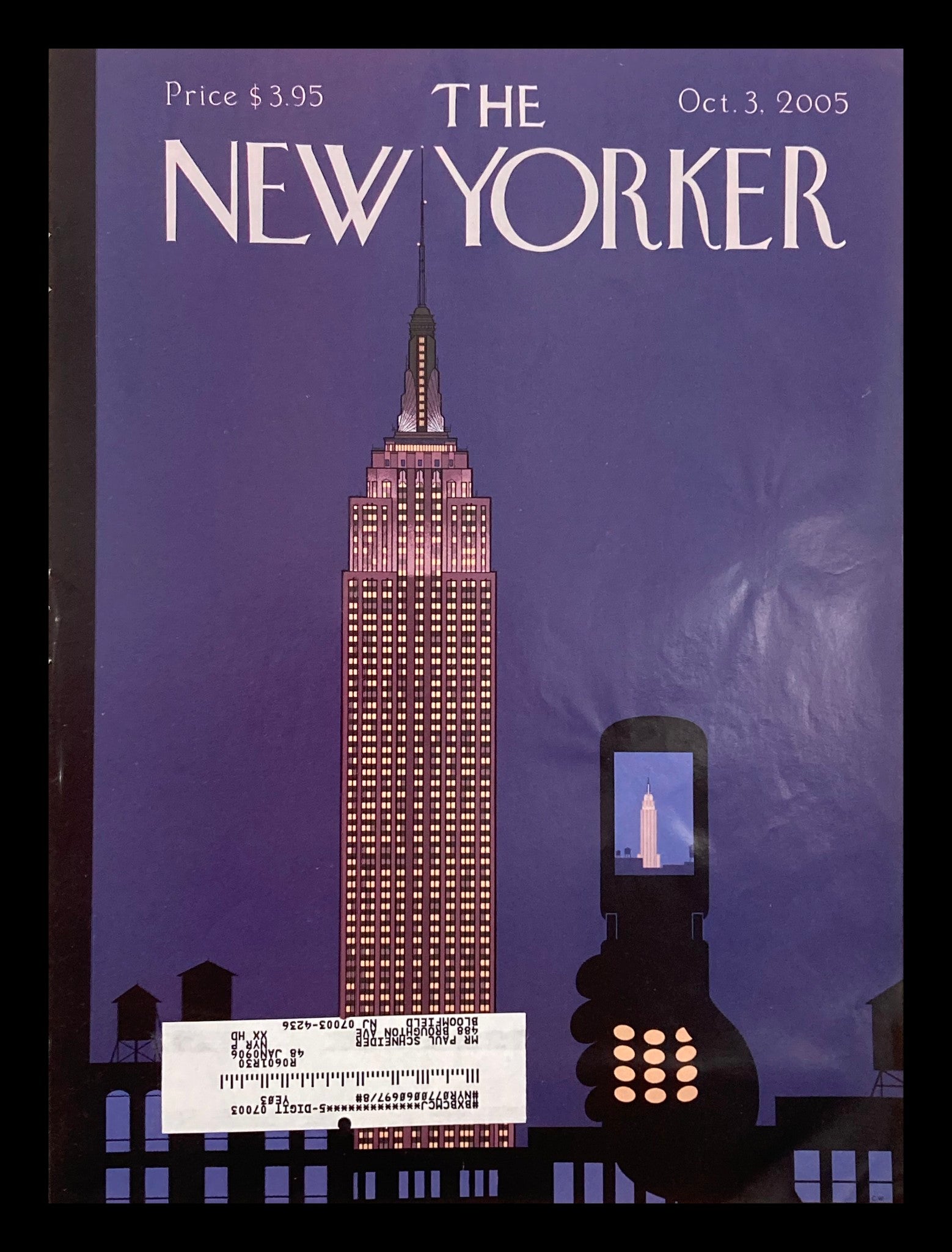 COVER ONLY The New Yorker October 3 2005 Hold Still by Chris Ware