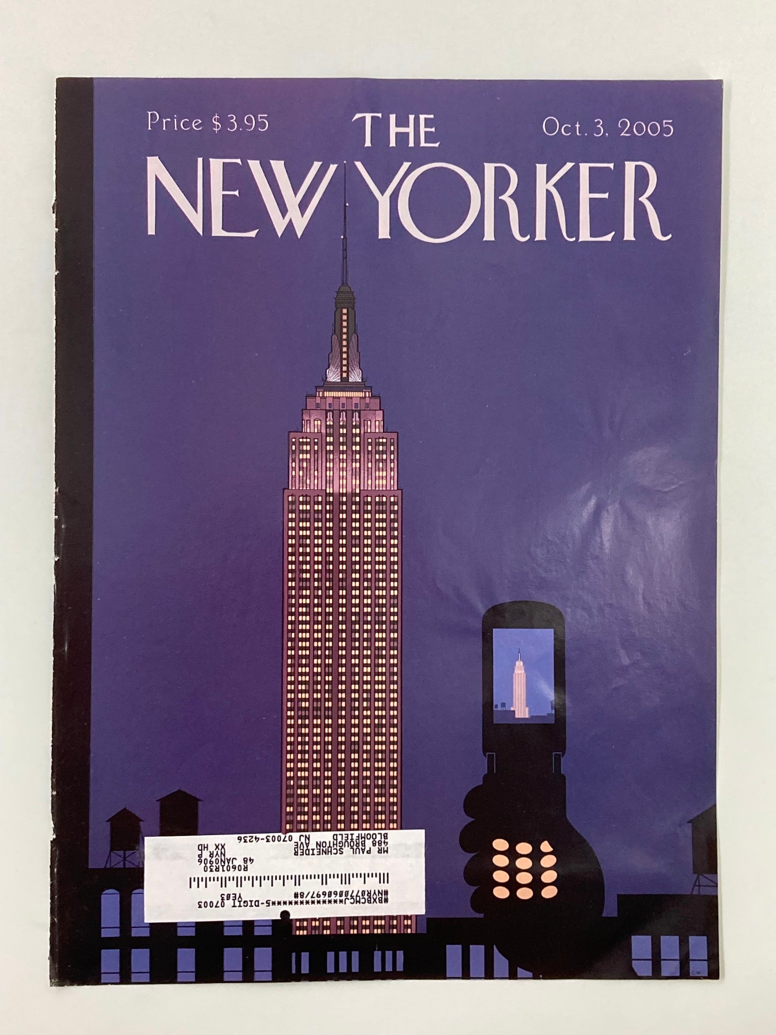 COVER ONLY The New Yorker October 3 2005 Hold Still by Chris Ware