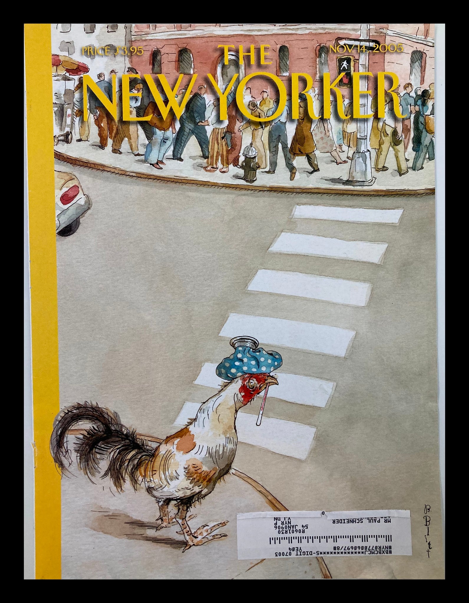 COVER ONLY The New Yorker November 14 2005 Animal Crossing by Barry Blitt