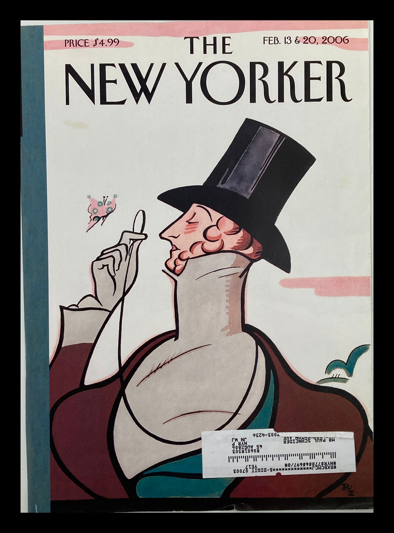 COVER ONLY The New Yorker February 13 2006 Eustace Tilley by Rea Irvin