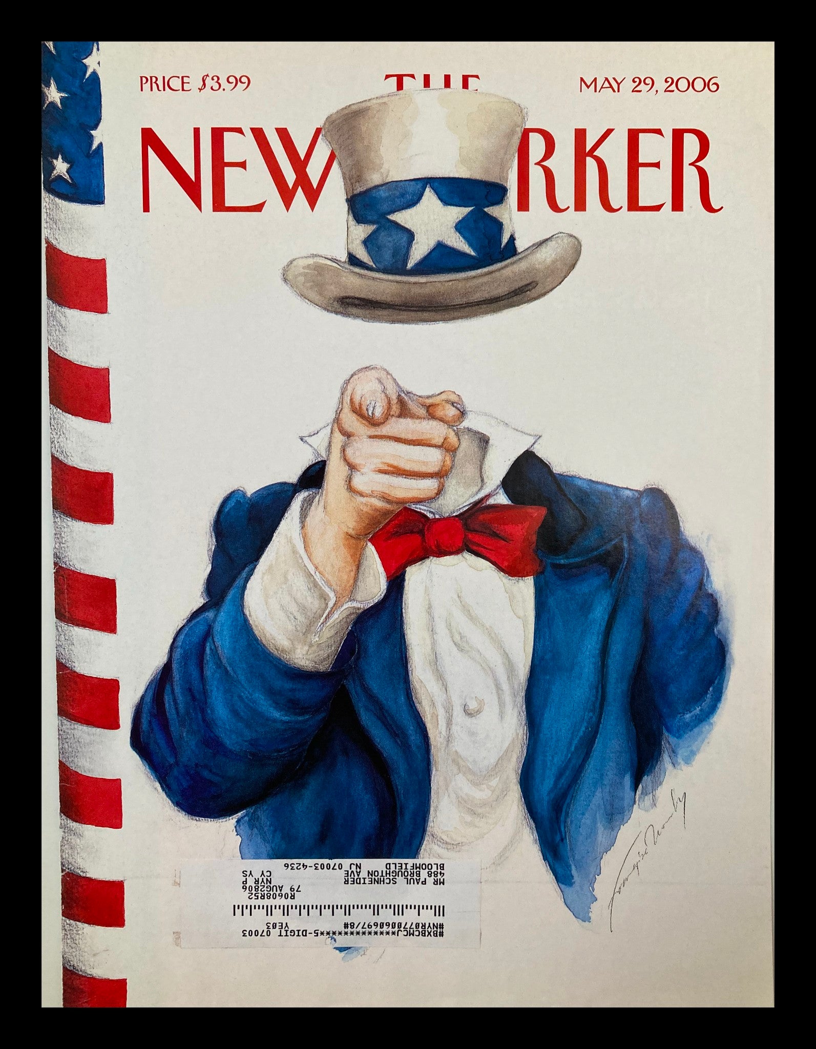 COVER ONLY The New Yorker May 29 2006 Losing Face by Francoise Mouly