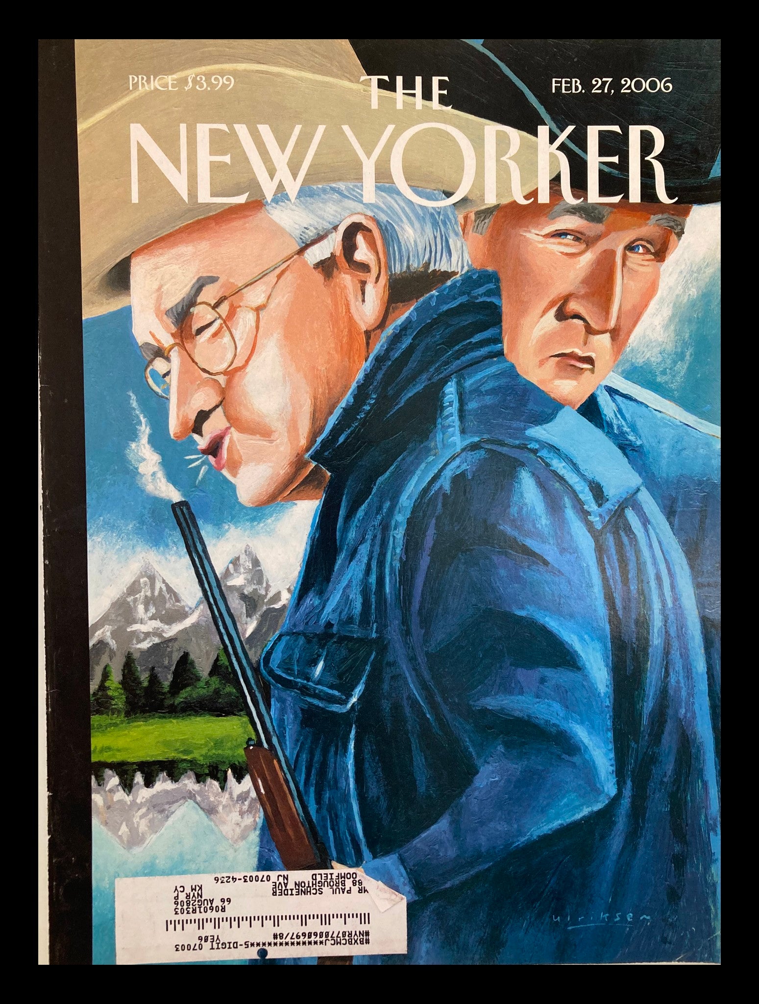 COVER ONLY The New Yorker February 27 2006 Watch Your Back Mountain by Ulriksen