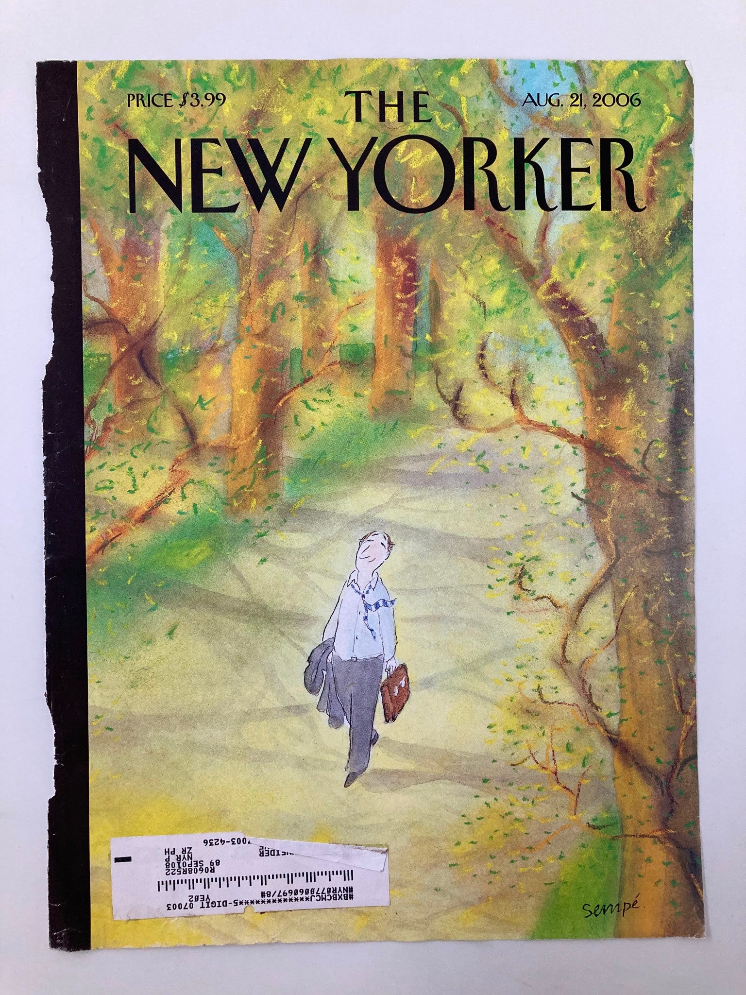 COVER ONLY The New Yorker August 21 2006 Fresh Intoxication Jean-Jacques Sempé