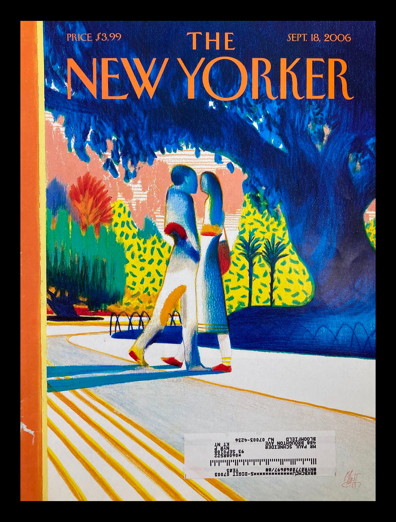 COVER ONLY The New Yorker September 18 2006 Memories by Lorenzo Mattotti