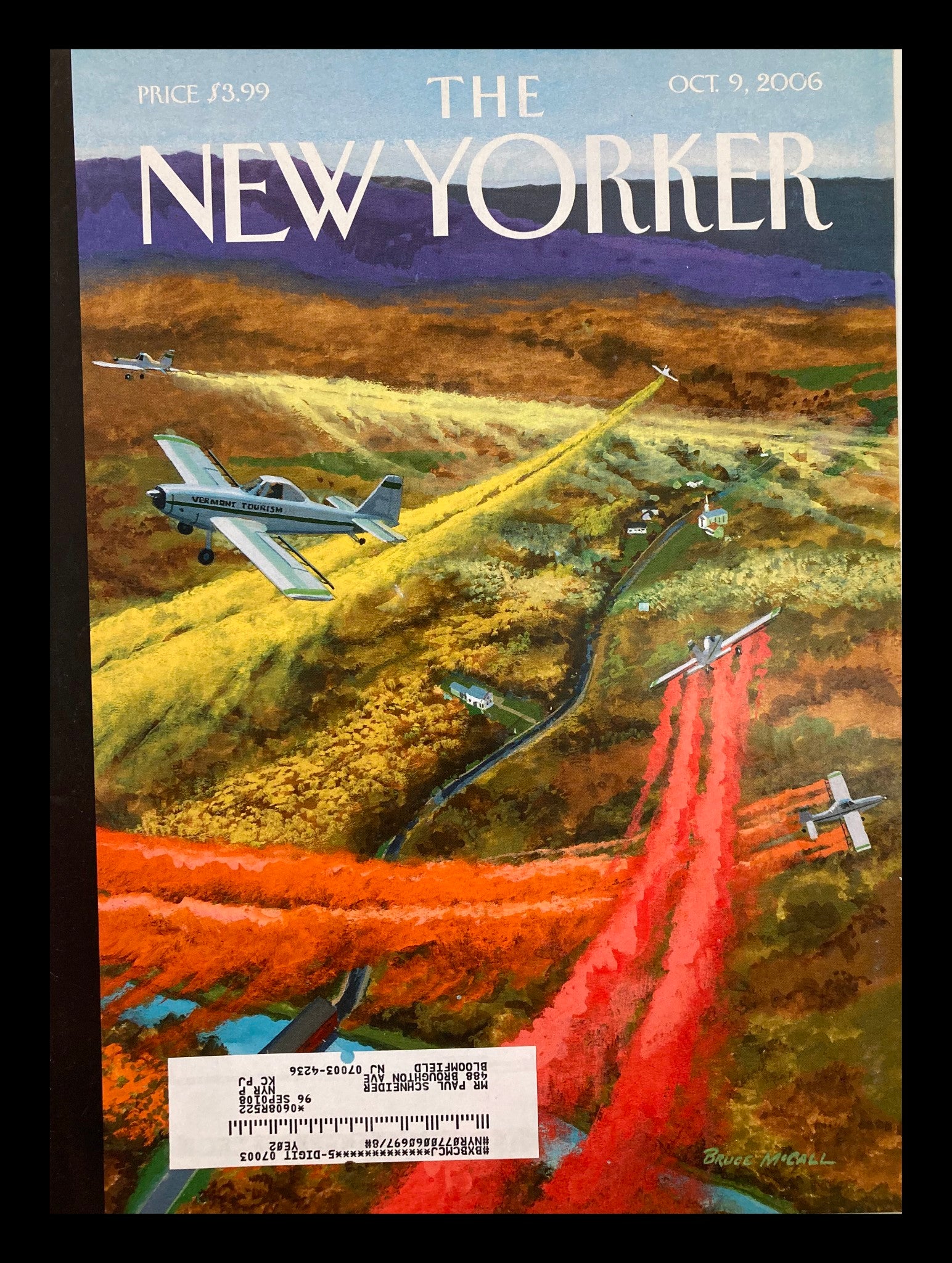 COVER ONLY The New Yorker October 9 2006 Fall Ritual by Bruce McCall